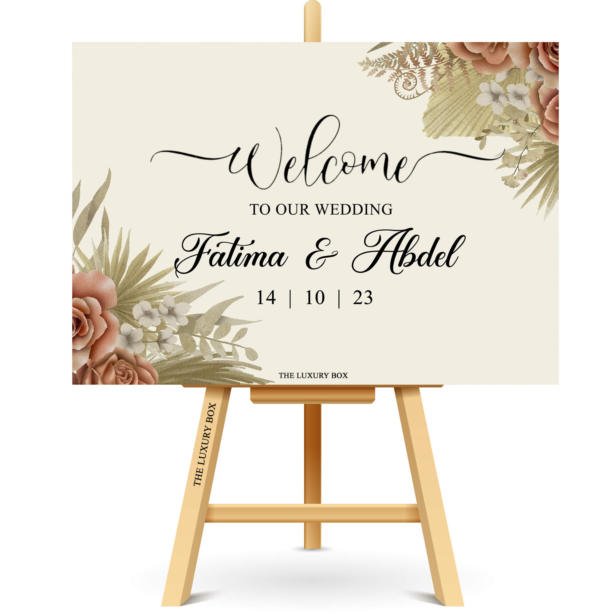 Horizontal Sign Box (16) Panneau Welcome Mariage