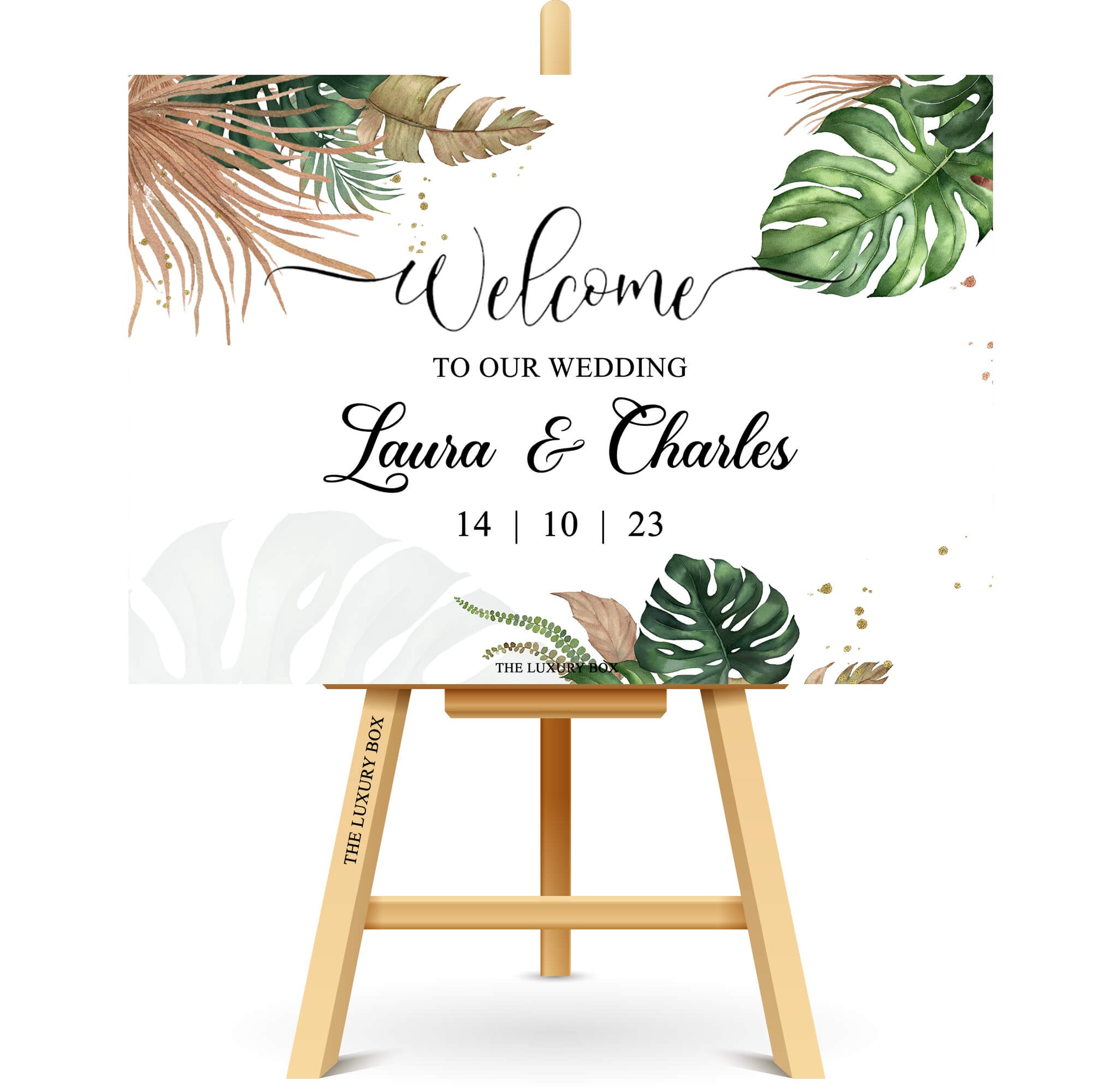 Horizontal Sign Box (17) Panneau Welcome Mariage