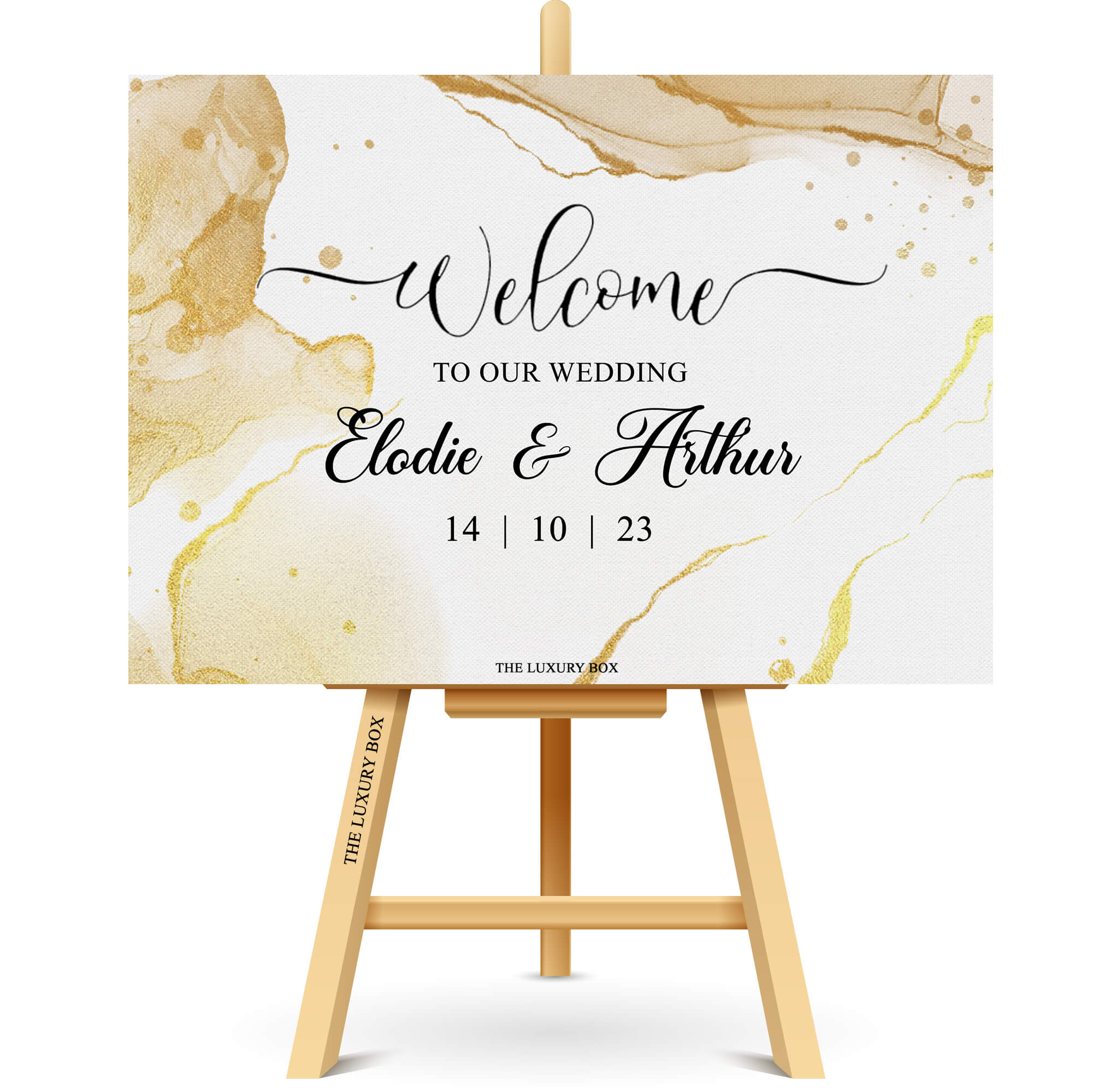 Horizontal Sign Box (2) Panneau Welcome Mariage