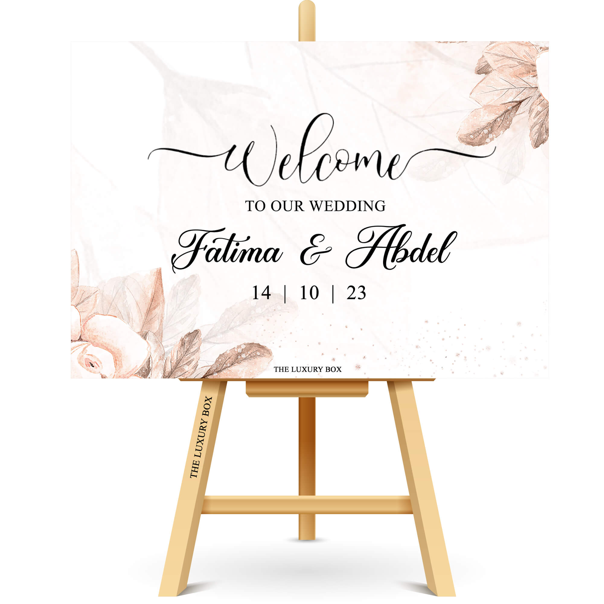 Horizontal Sign Box (3) Panneau Welcome Mariage