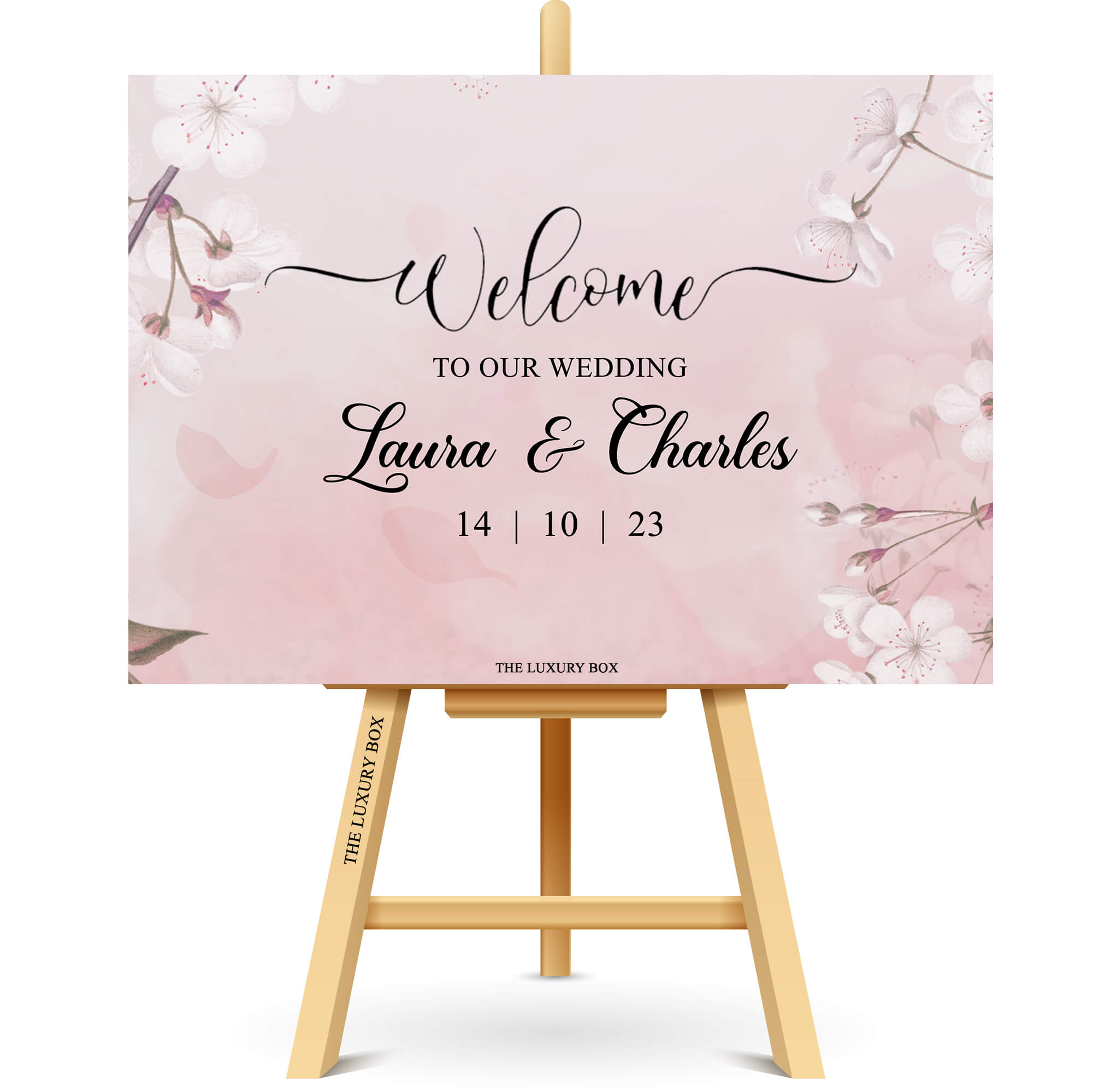 Horizontal Sign Box (4) Panneau Welcome Mariage