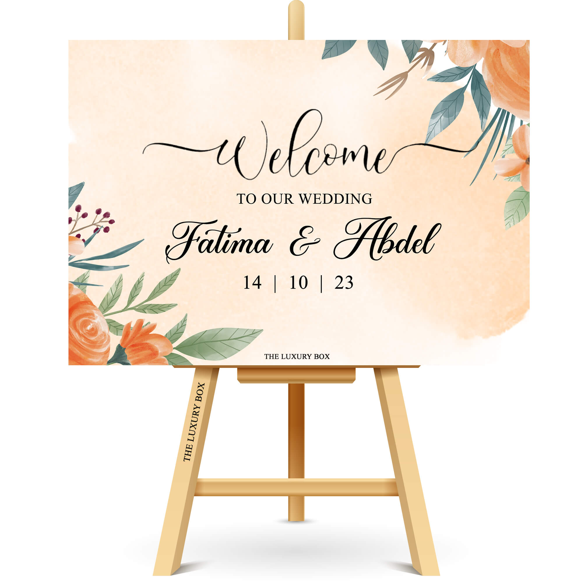 Horizontal Sign Box (5) Panneau Welcome Mariage