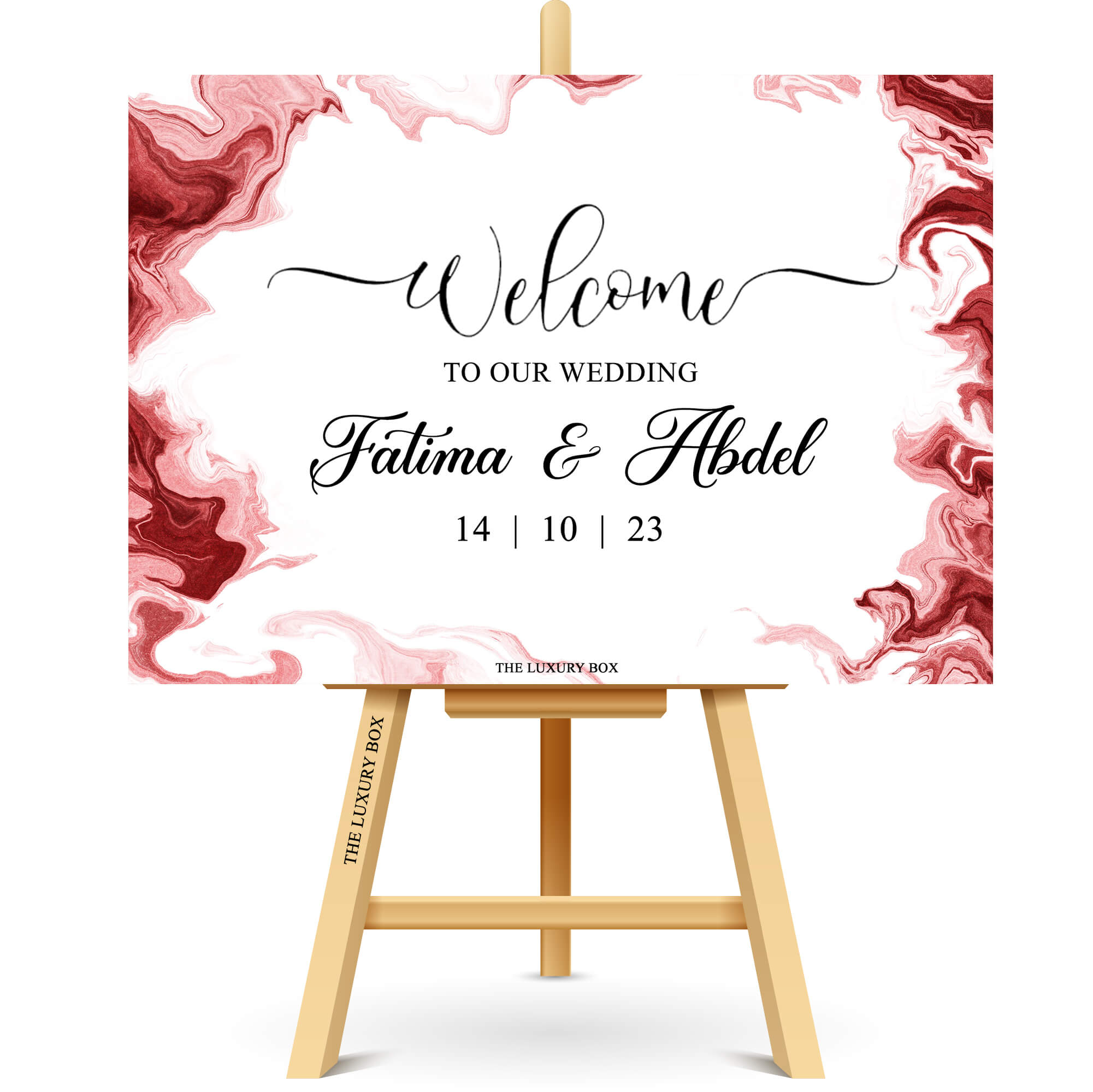 Horizontal Sign Box (6) Panneau Welcome Mariage