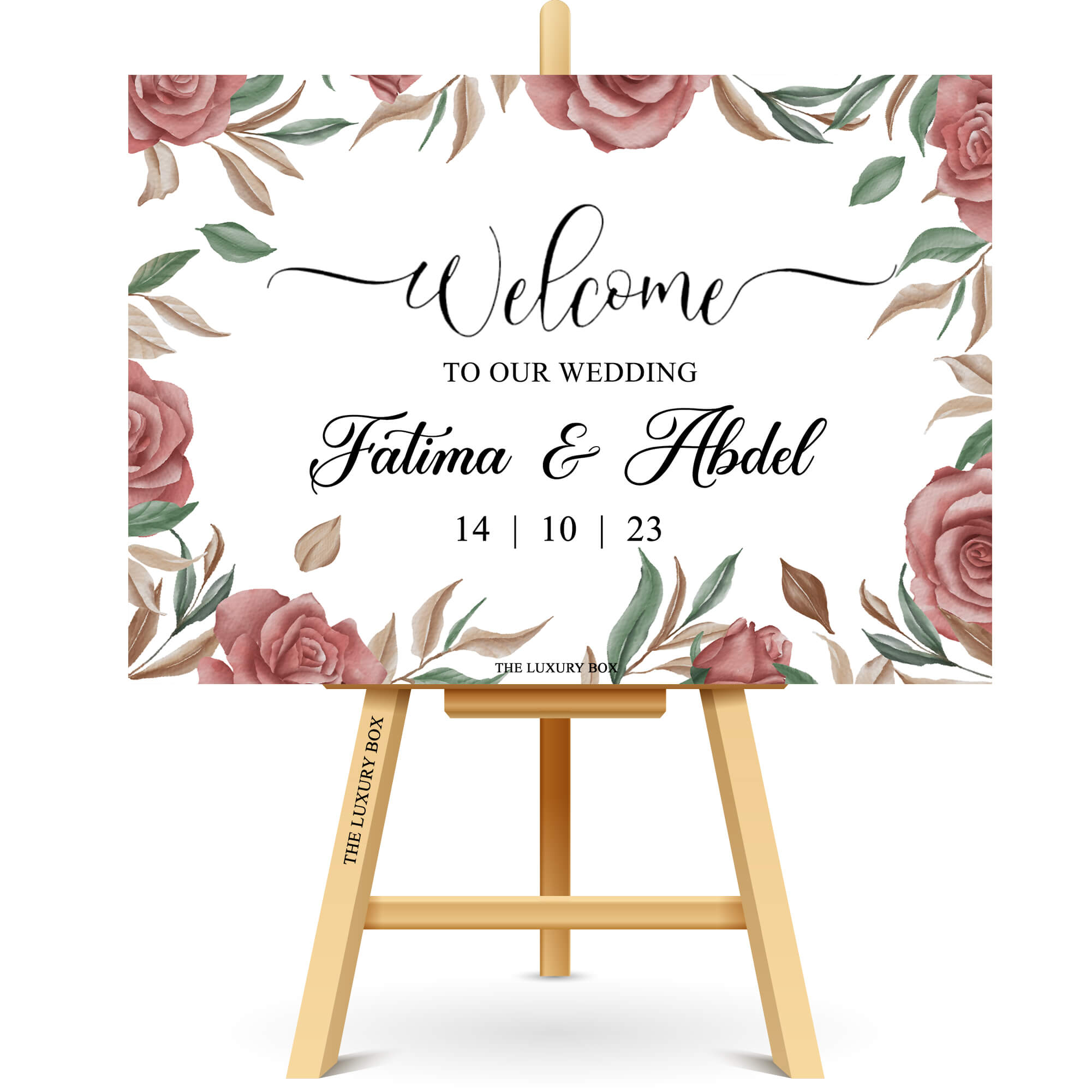 Horizontal Sign Box (8) Panneau Welcome Mariage