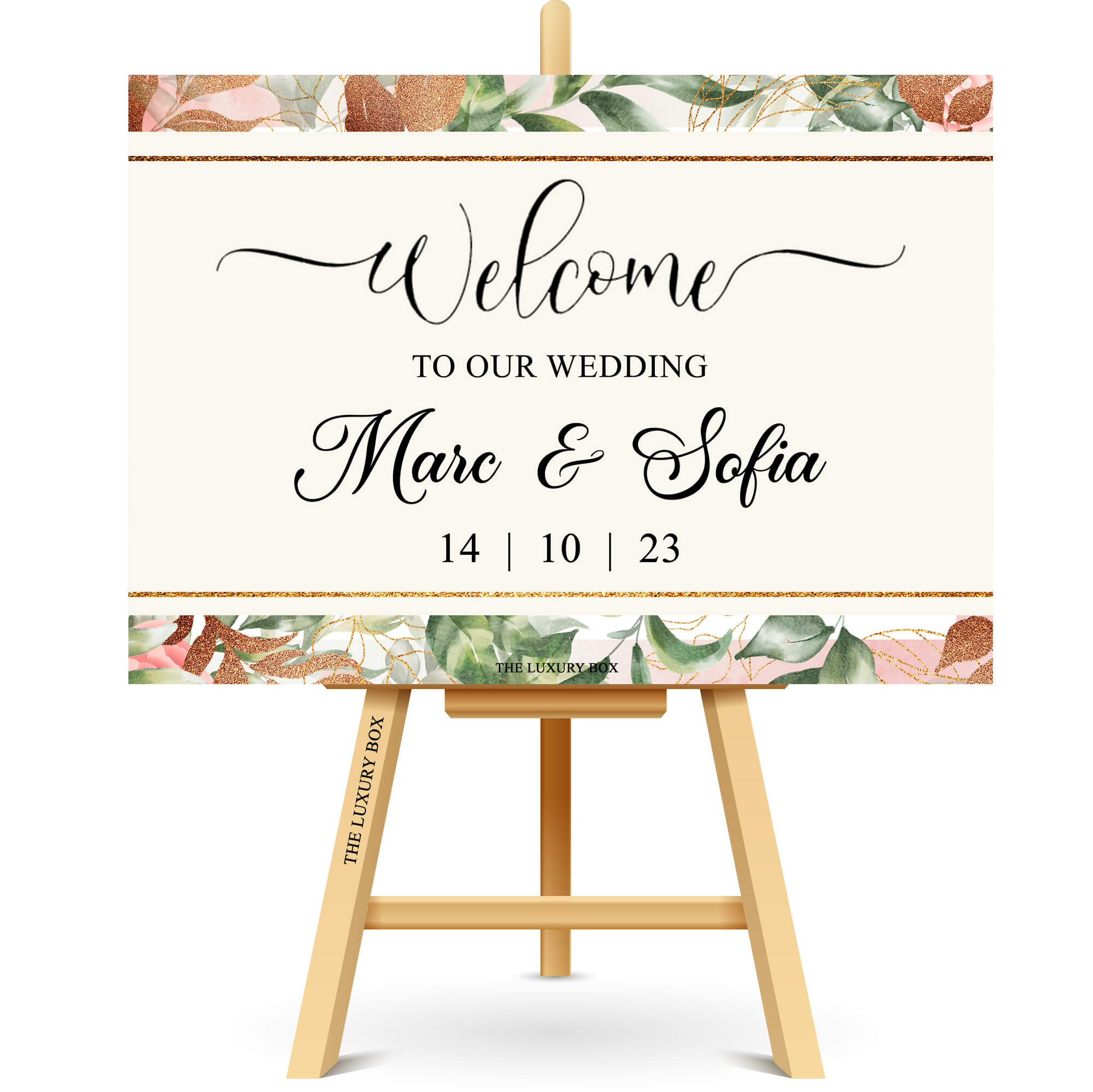 Horizontal Sign Box (9) Panneau Welcome Mariage