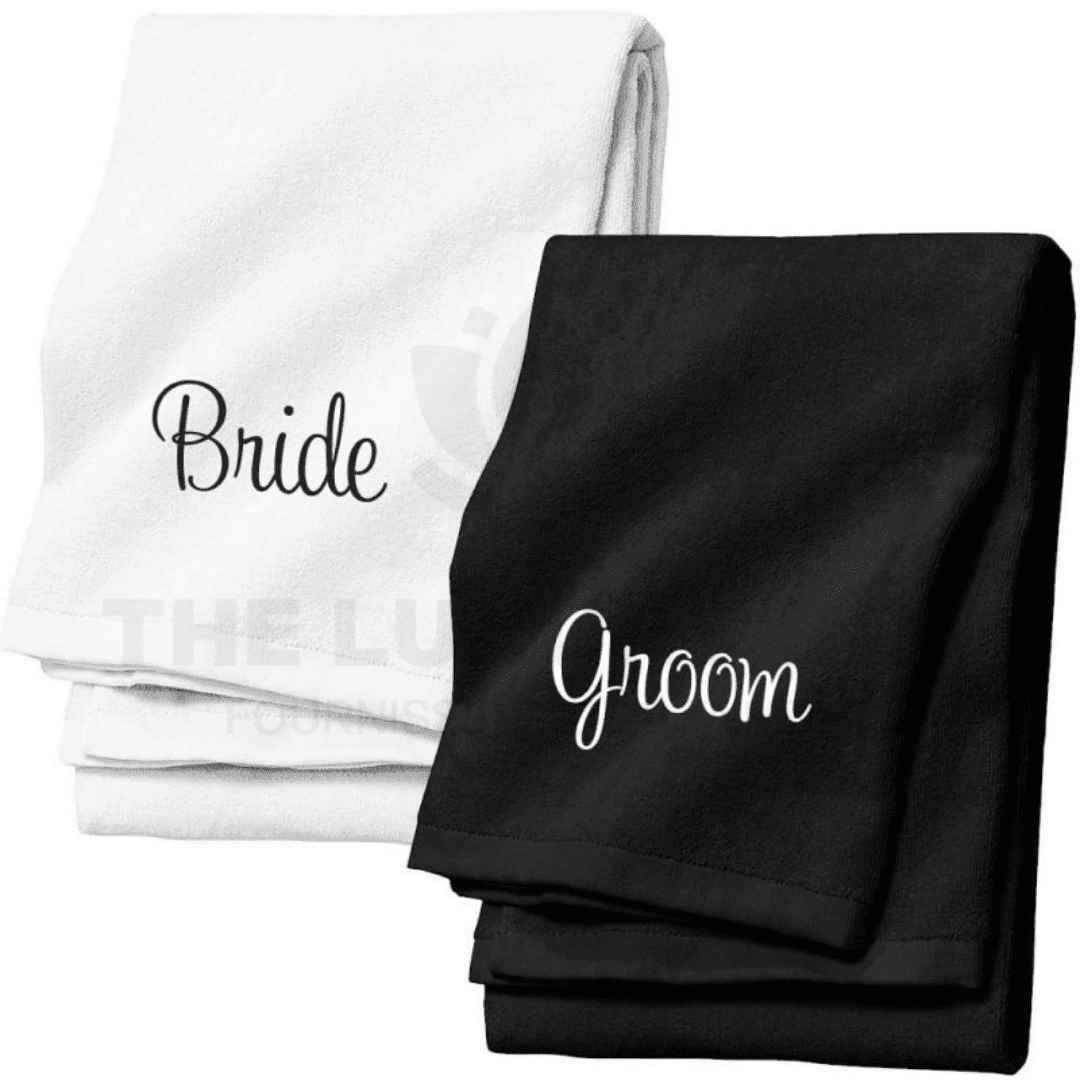 Serviette mariage personnalisable Serviette mariage personnalisable