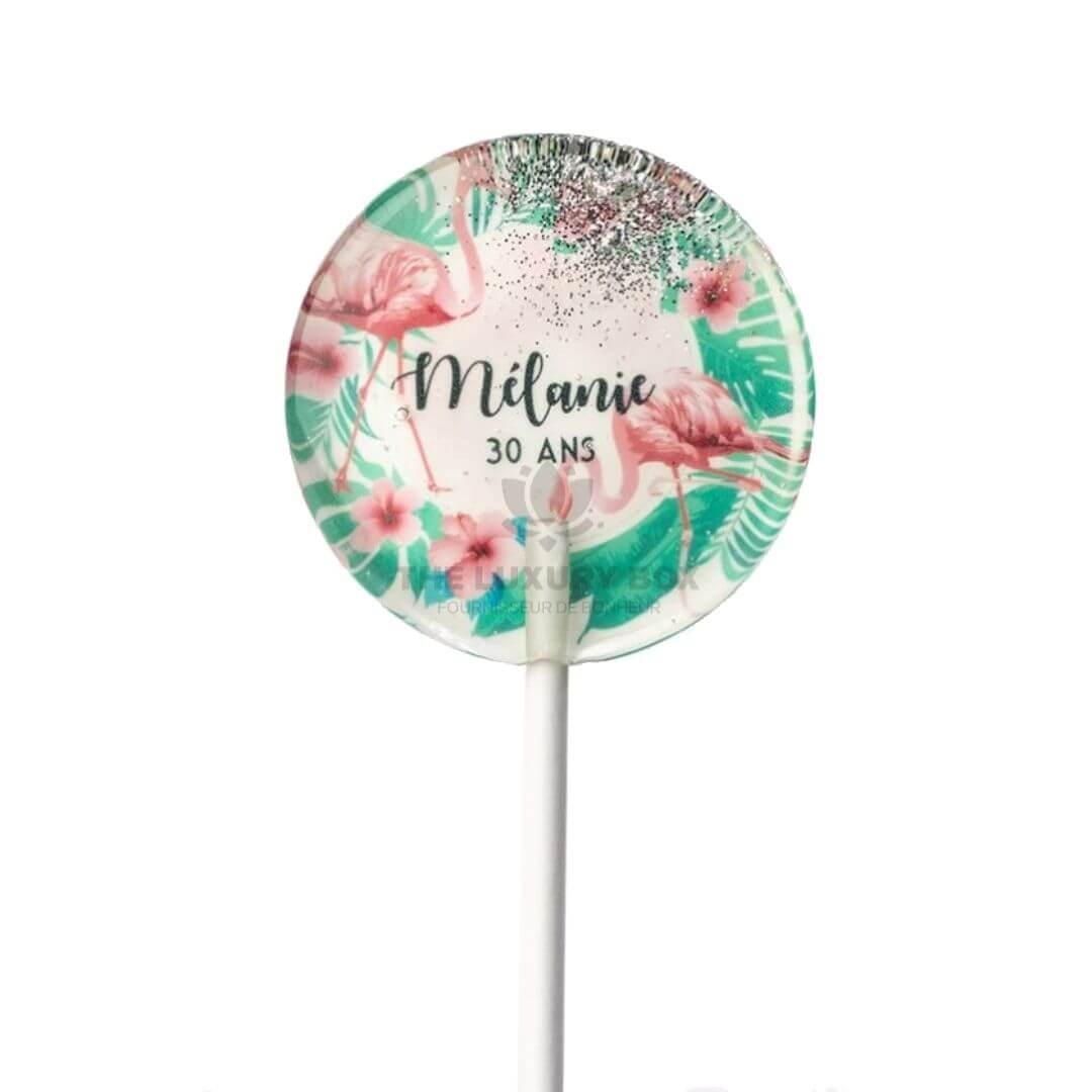 sucette-theme-tropical-flamant-rose sucette theme tropical flamant rose | The Luxury Box