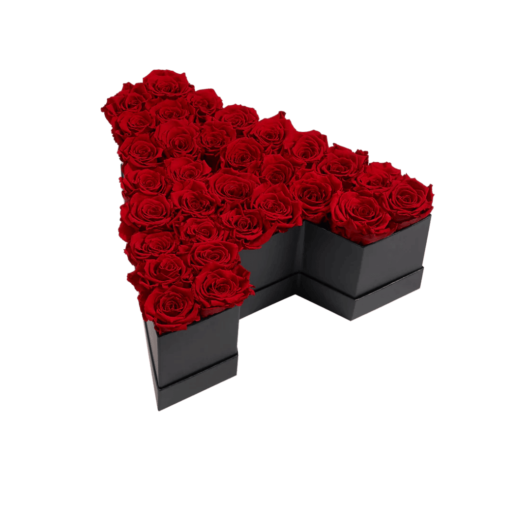 A_silver OK (7) Coffret de fleurs éternelles lettre