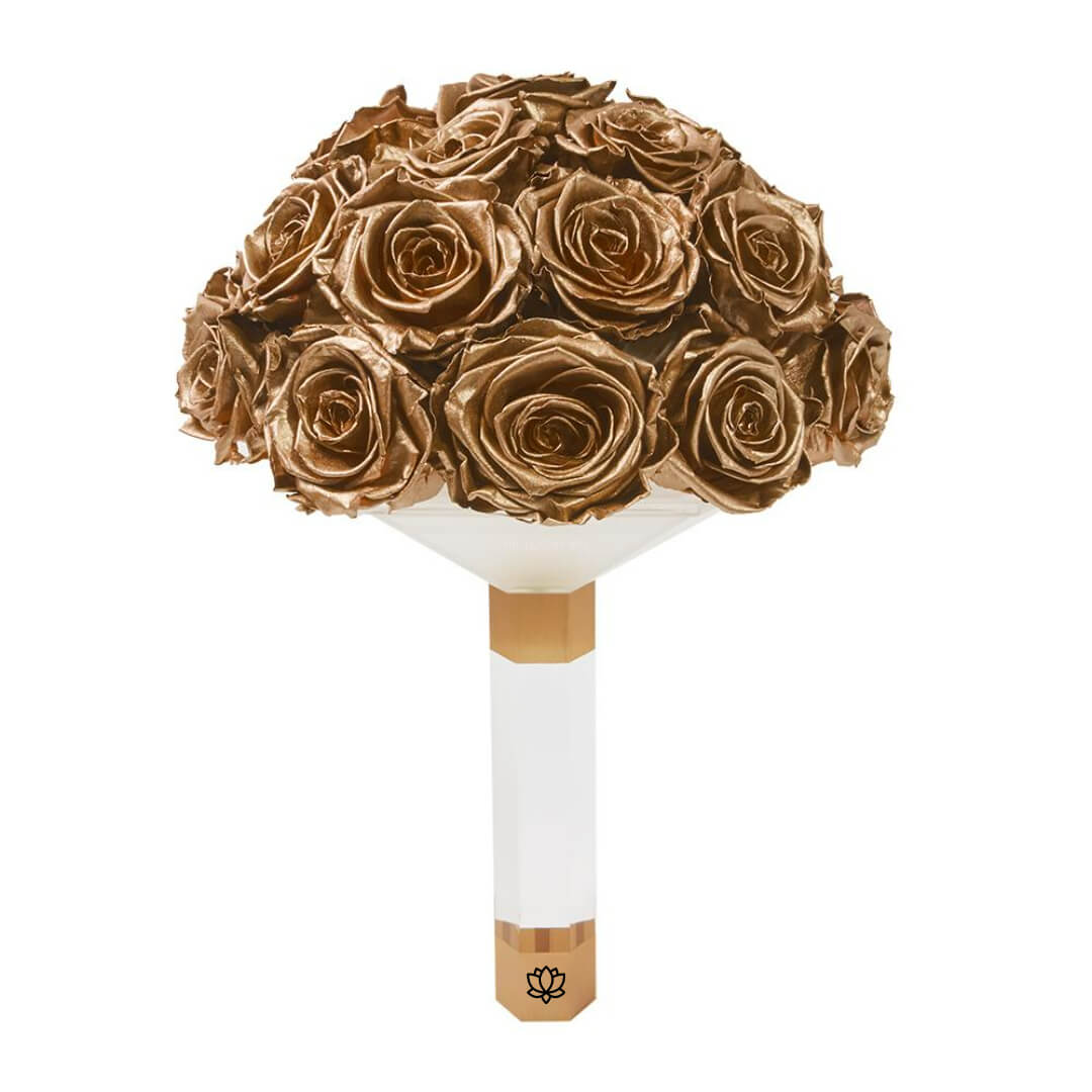Bouquet de fleurs en or (5) Bouquet de Roses Deluxe