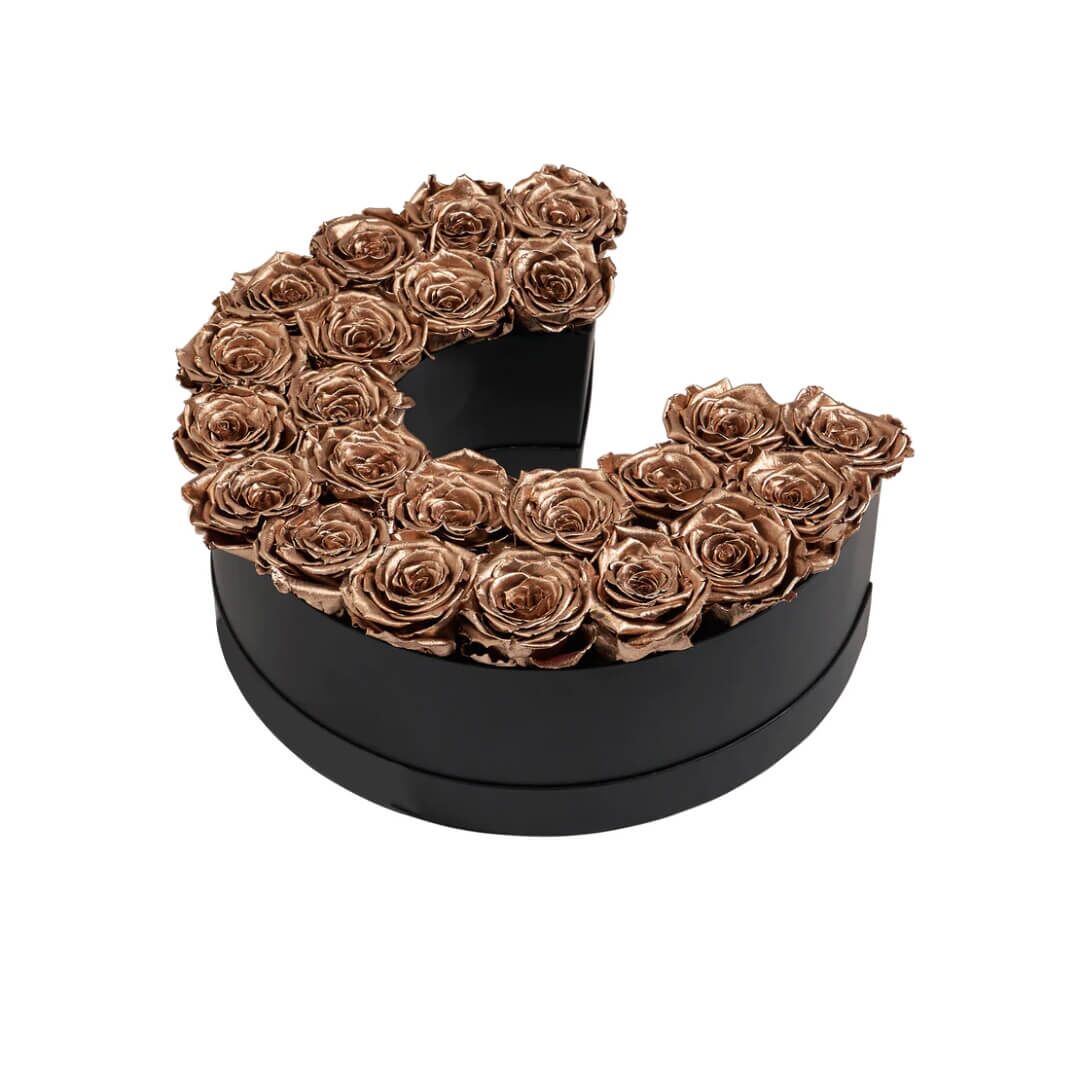 C_gold Lettre de Roses en or