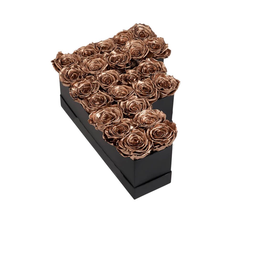 F_gold Lettre de Roses en or