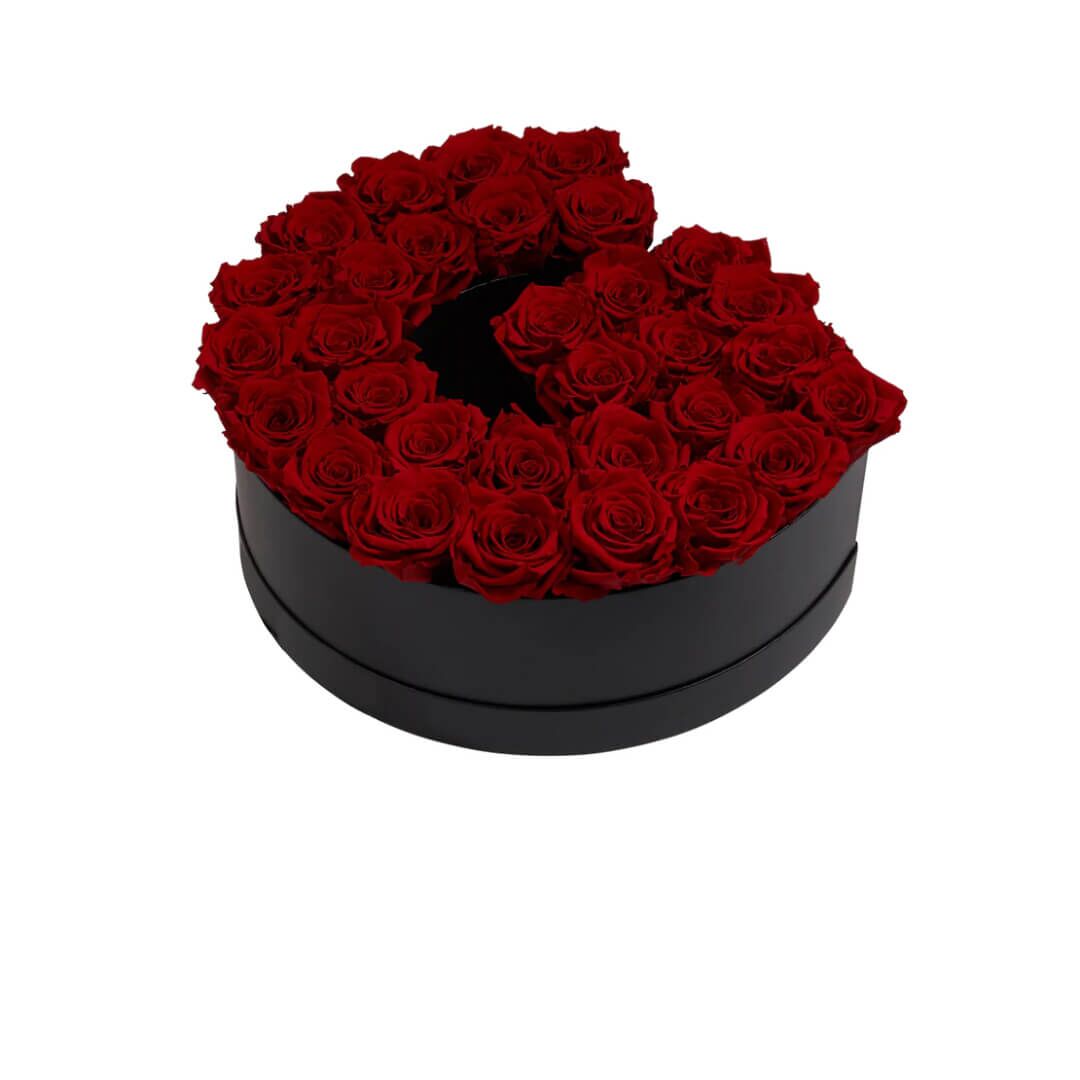 G_red Coffret de fleurs éternelles lettre