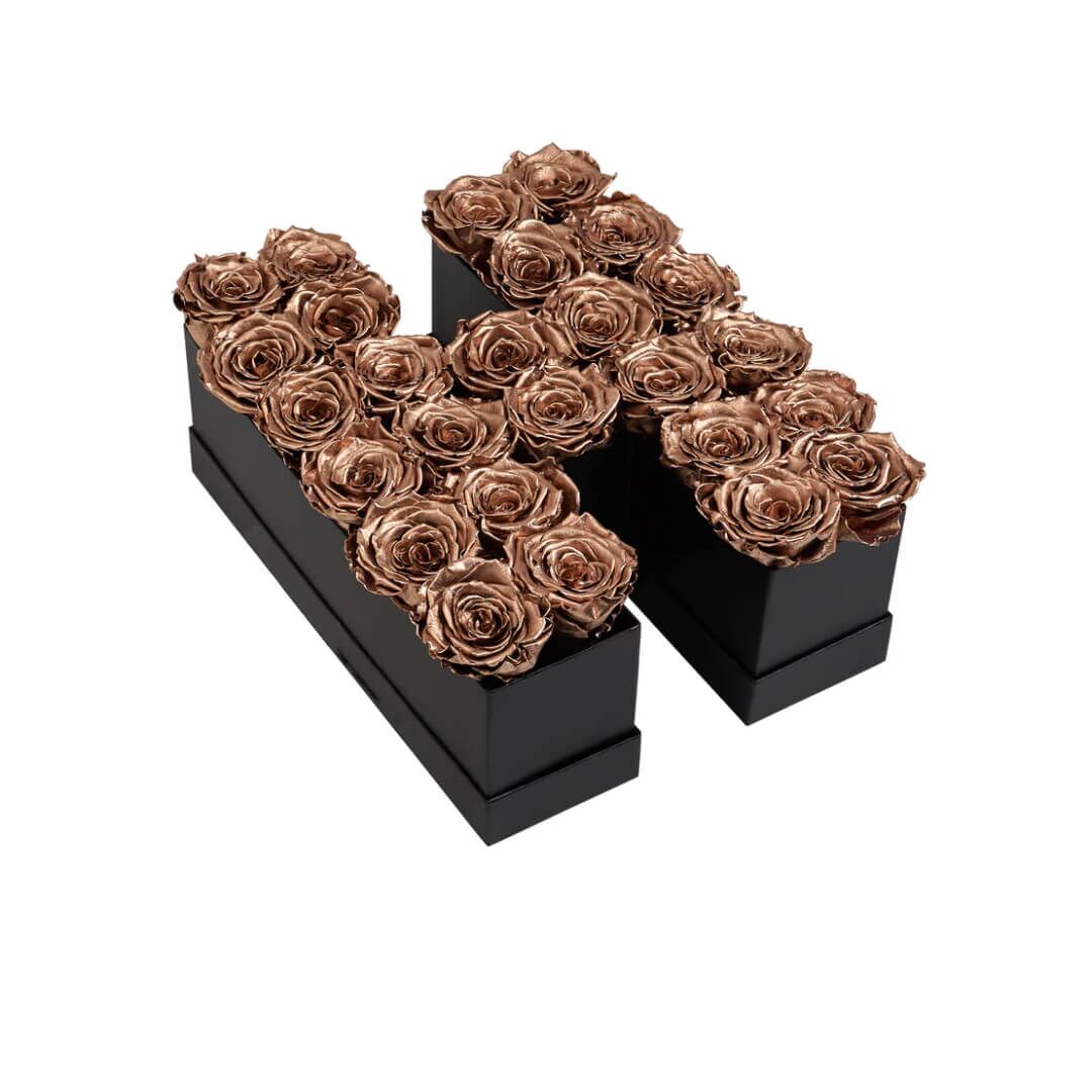 H_gold Lettre de Roses en or
