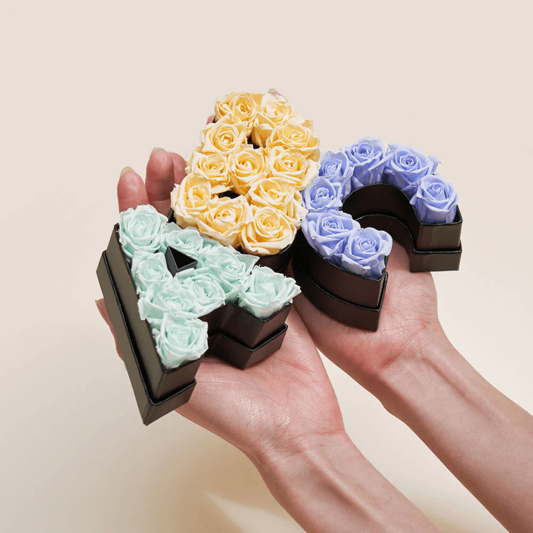 Little Letter Box by The Luxury Box (2) Coffret de fleurs éternelles lettre