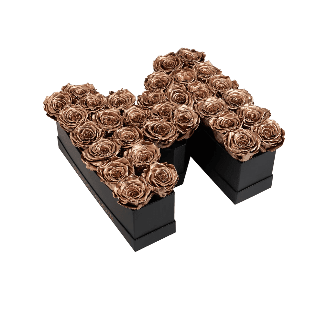 M_gold Lettre de Roses en or