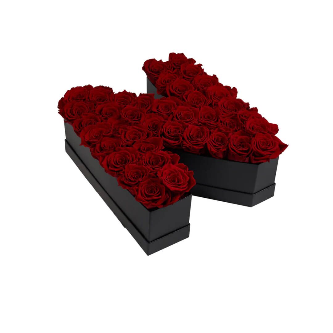 N_red Coffret de fleurs éternelles lettre