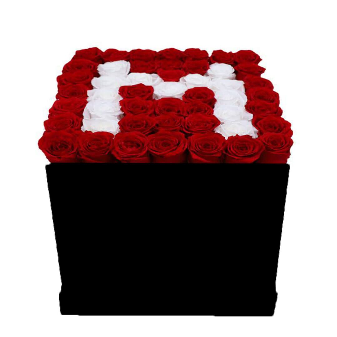 Coffret de fleurs Lettre Coffret de fleurs Lettre