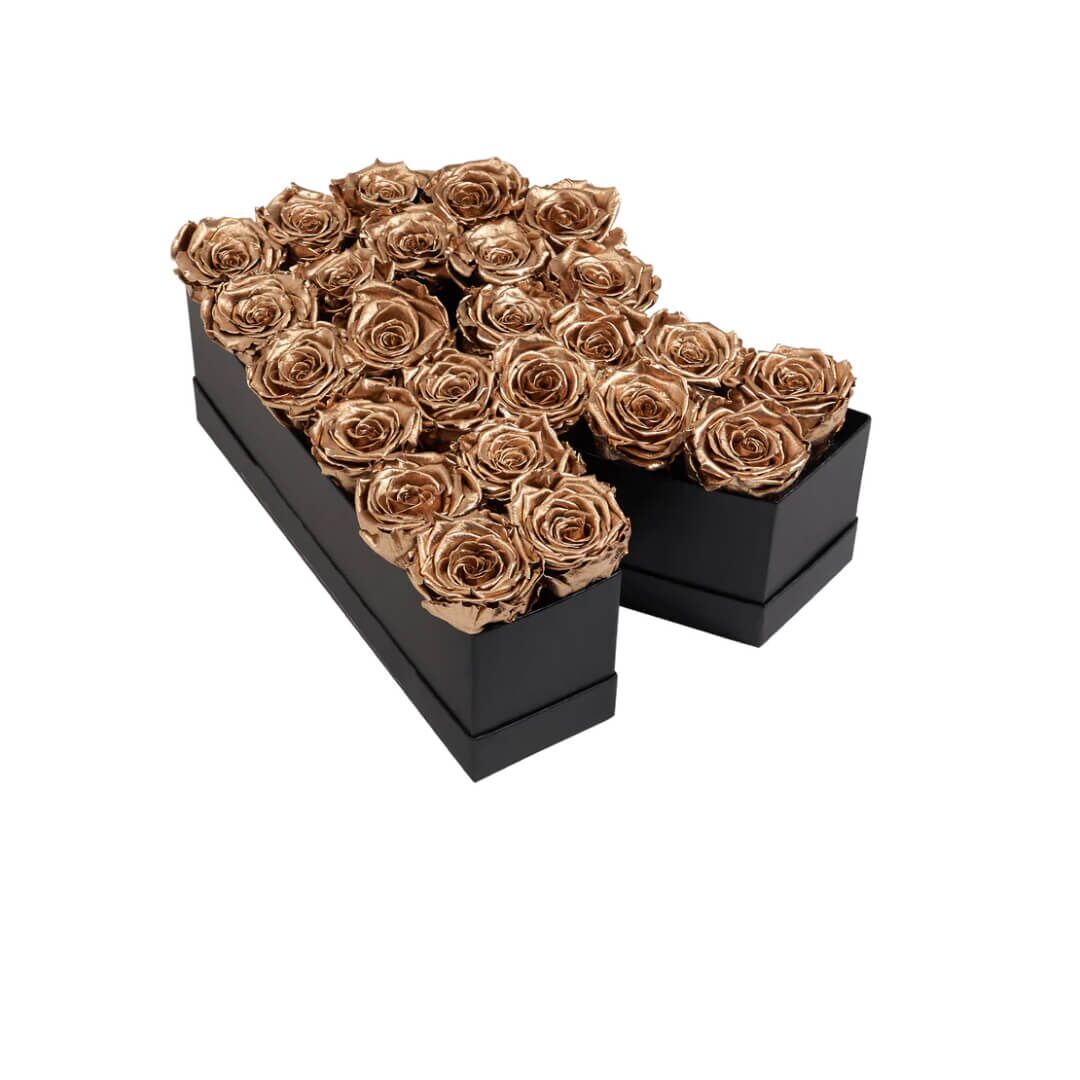 R_gold Lettre de Roses en or