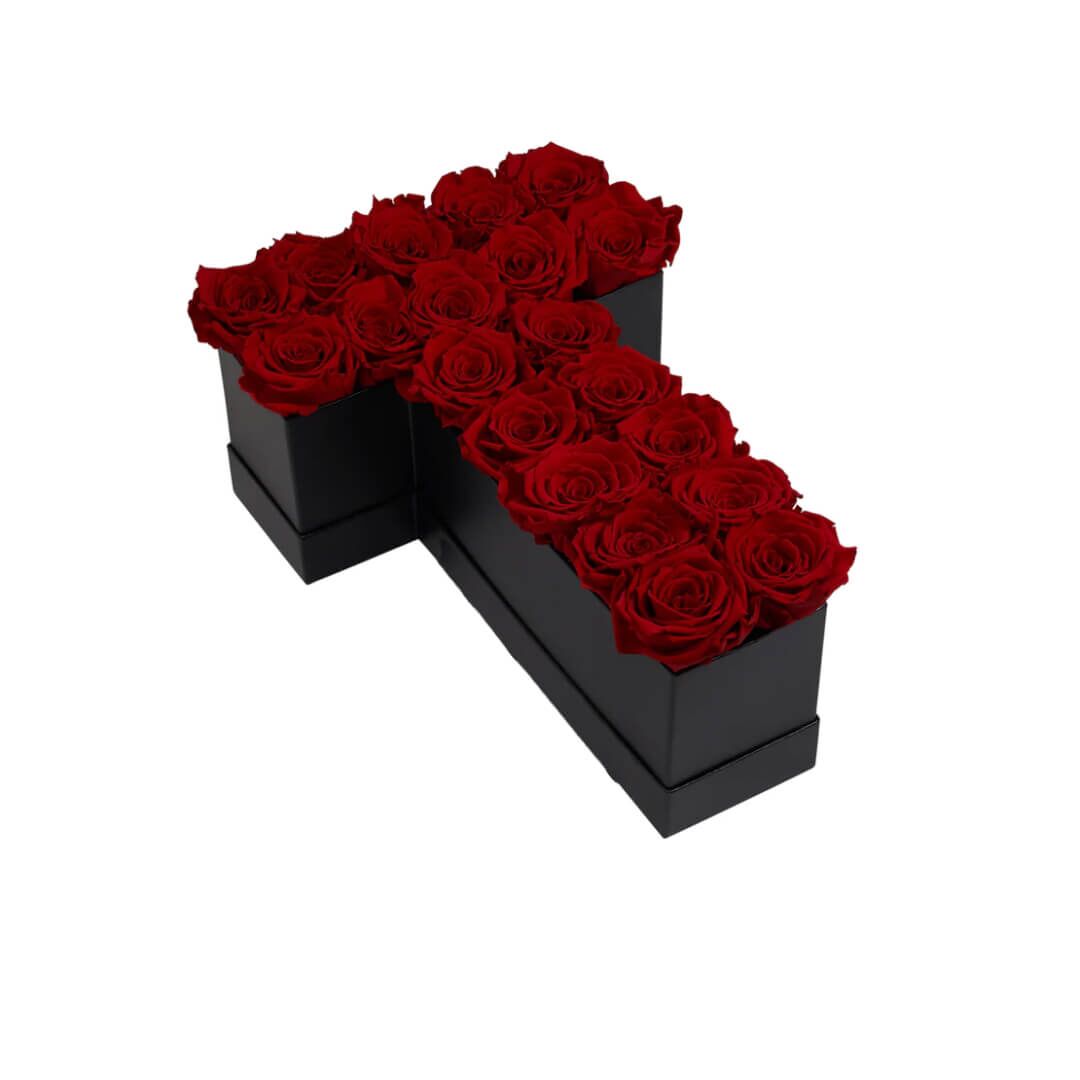 T_red Coffret de fleurs éternelles lettre