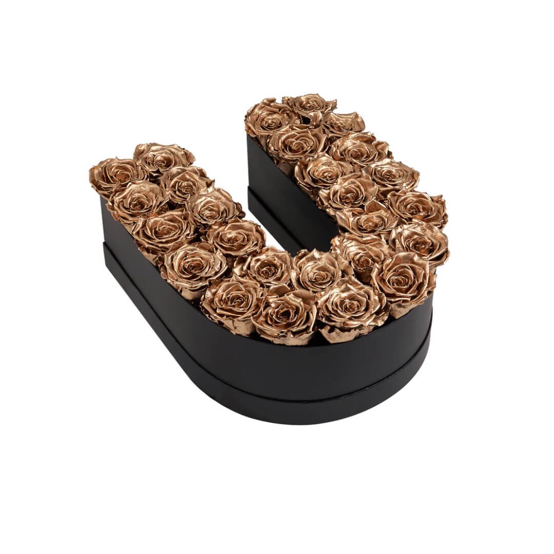 U_gold Lettre de Roses en or