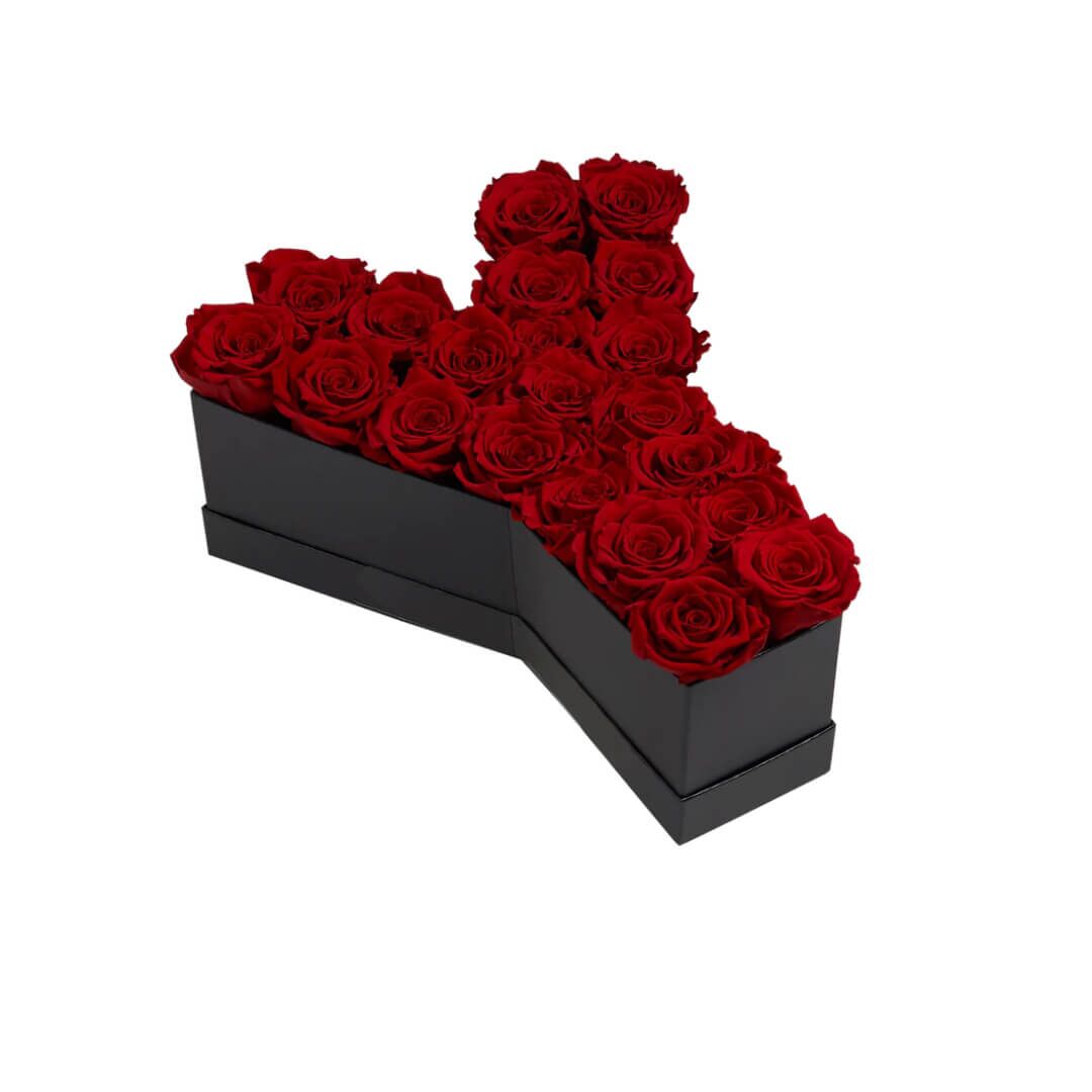 Y_red Coffret de fleurs éternelles lettre