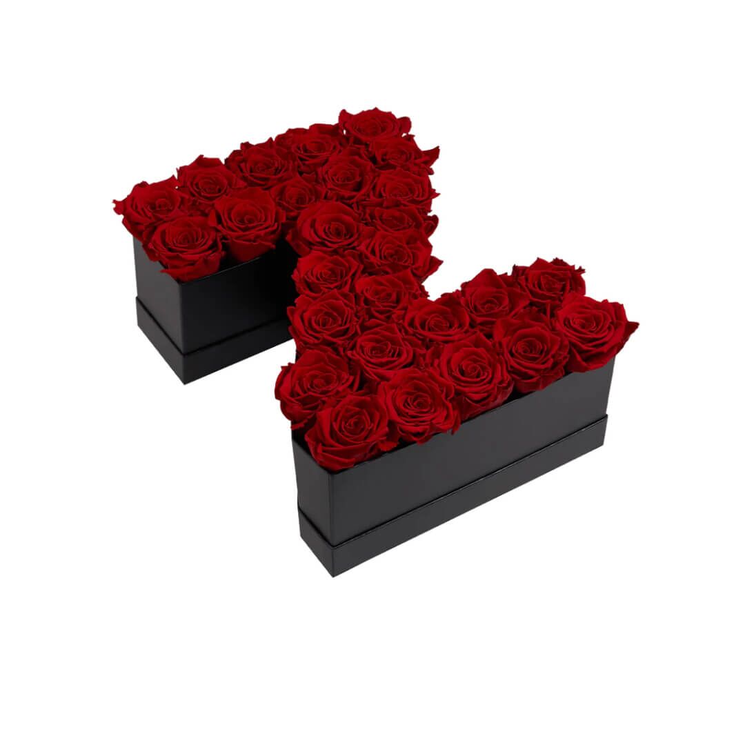 Z_red Coffret de fleurs éternelles lettre