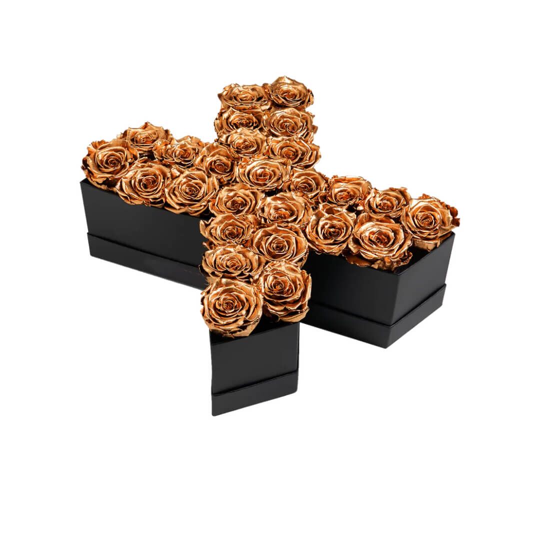 x_gold Lettre de Roses en or