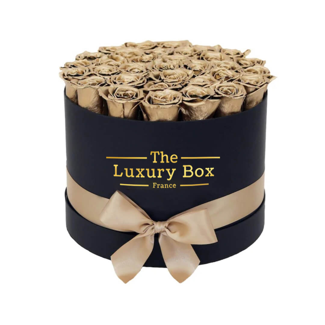 Cercle de roses éternelles - The Luxury Box (27) Commander/Acheter un coffret de roses éternelles or