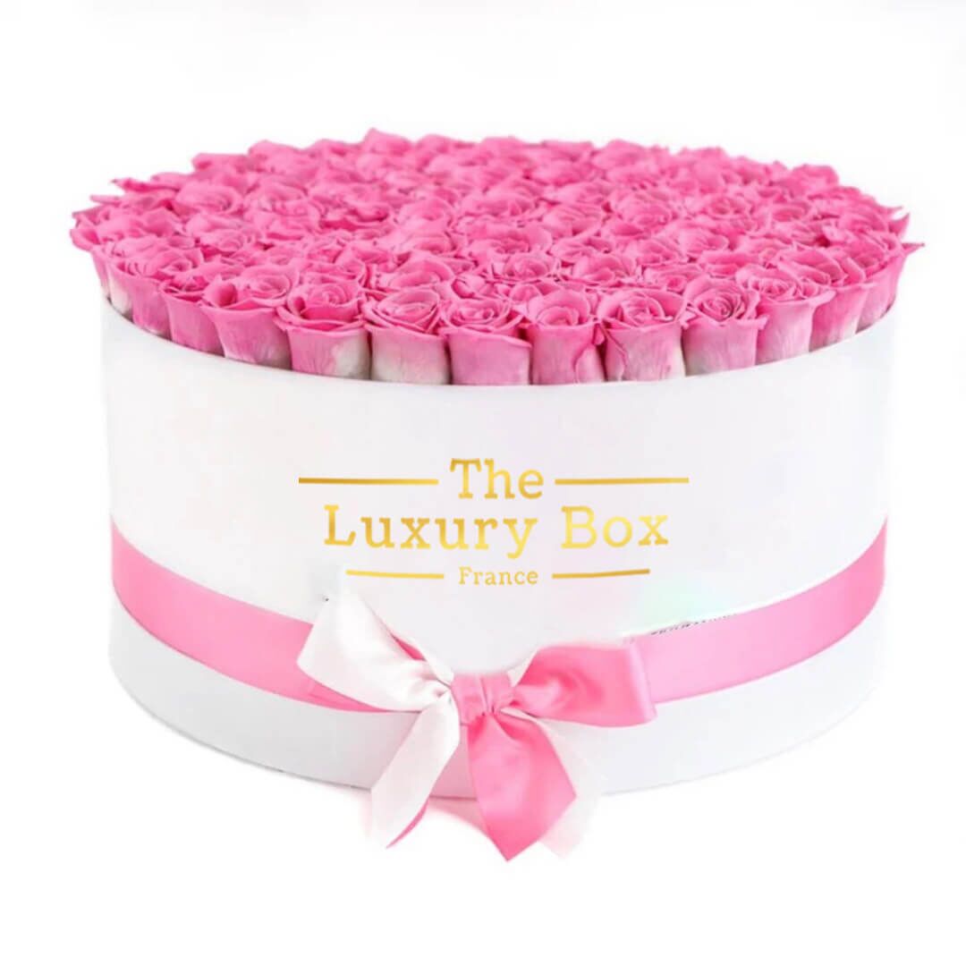 Cercle de roses éternelles - The Luxury Box (39) Commander/Acheter un coffret de roses éternelles rose