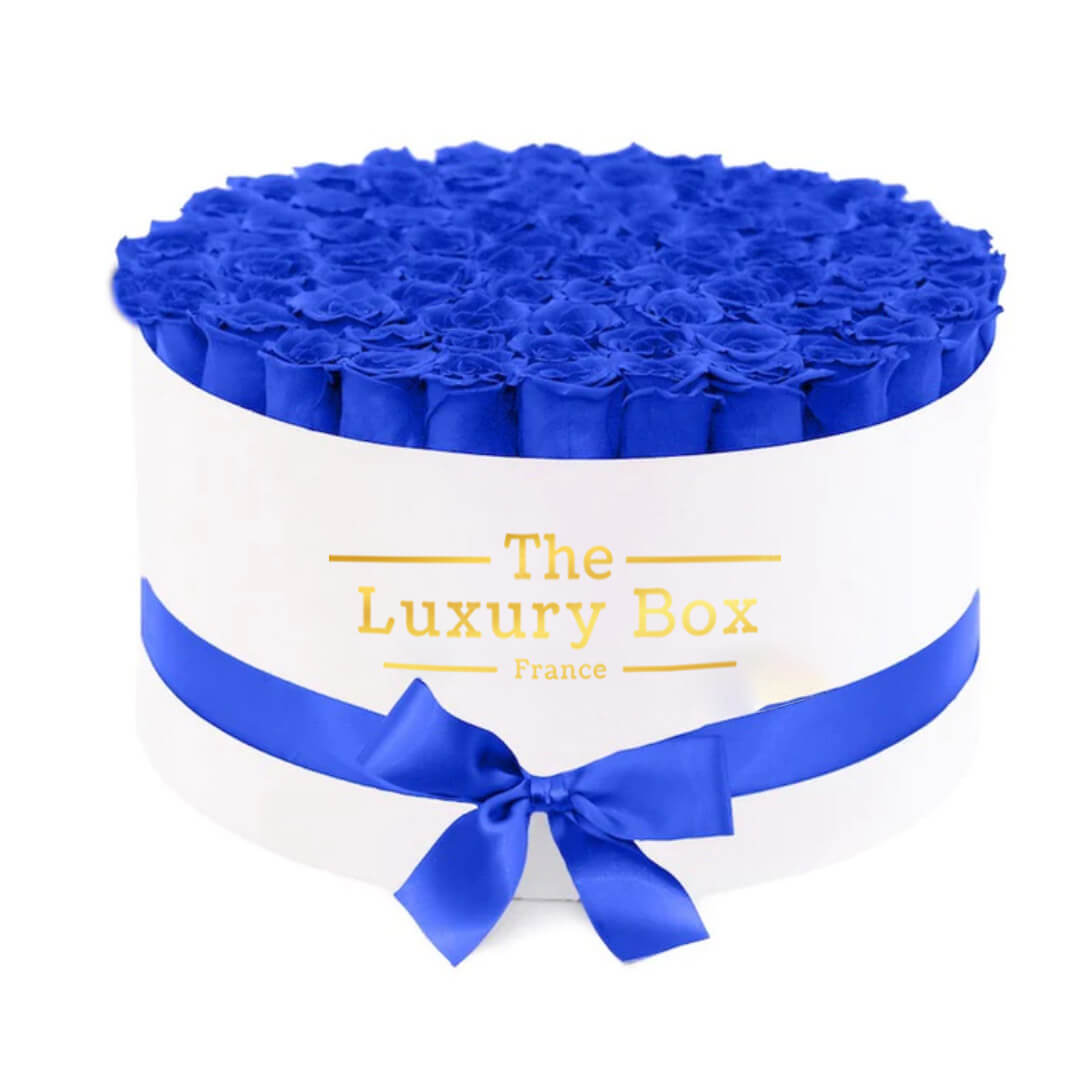Cercle de roses éternelles - The Luxury Box (42) Commander/Acheter un coffret de roses éternelles bleu