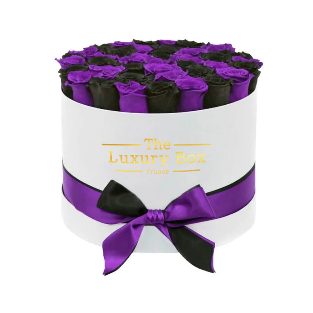 Cercle de roses éternelles - The Luxury Box (60) Commander/Acheter un coffret de roses éternelles mauve