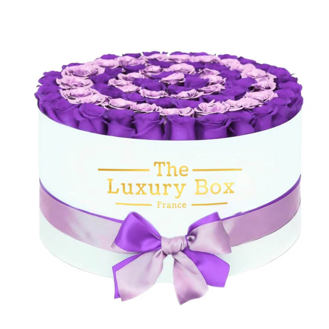 Cercle de roses éternelles - The Luxury Box (68) Commander/Acheter un coffret de roses éternelles mauve