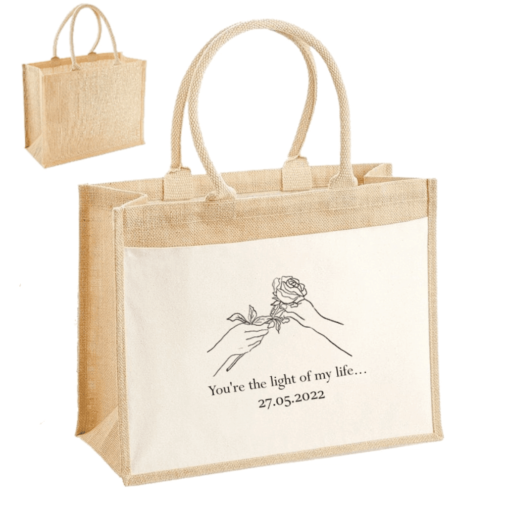 Sac de Jute Phrase (2) Sac de Jute Phrase 2 | The Luxury Box