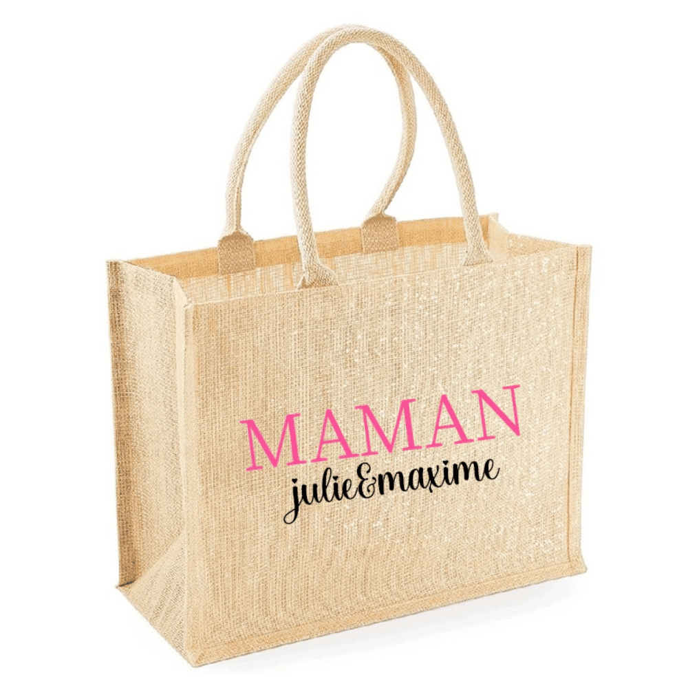 Sac de Jute Phrase Nom (2) Sac de Jute Phrase Nom 2 | The Luxury Box