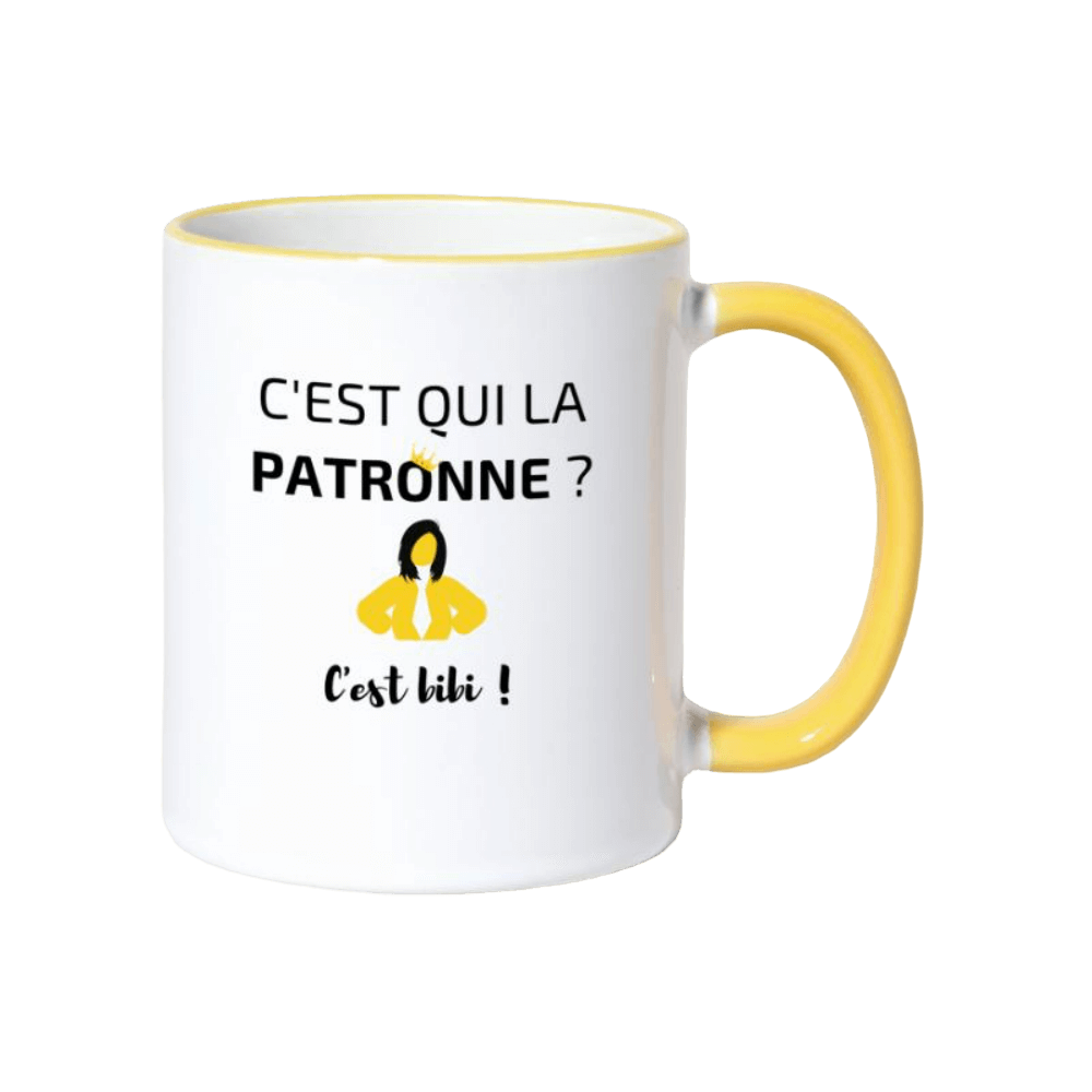 cest-qui-la-patronne-mug-bicolore cest qui la patronne mug bicolore | The Luxury Box