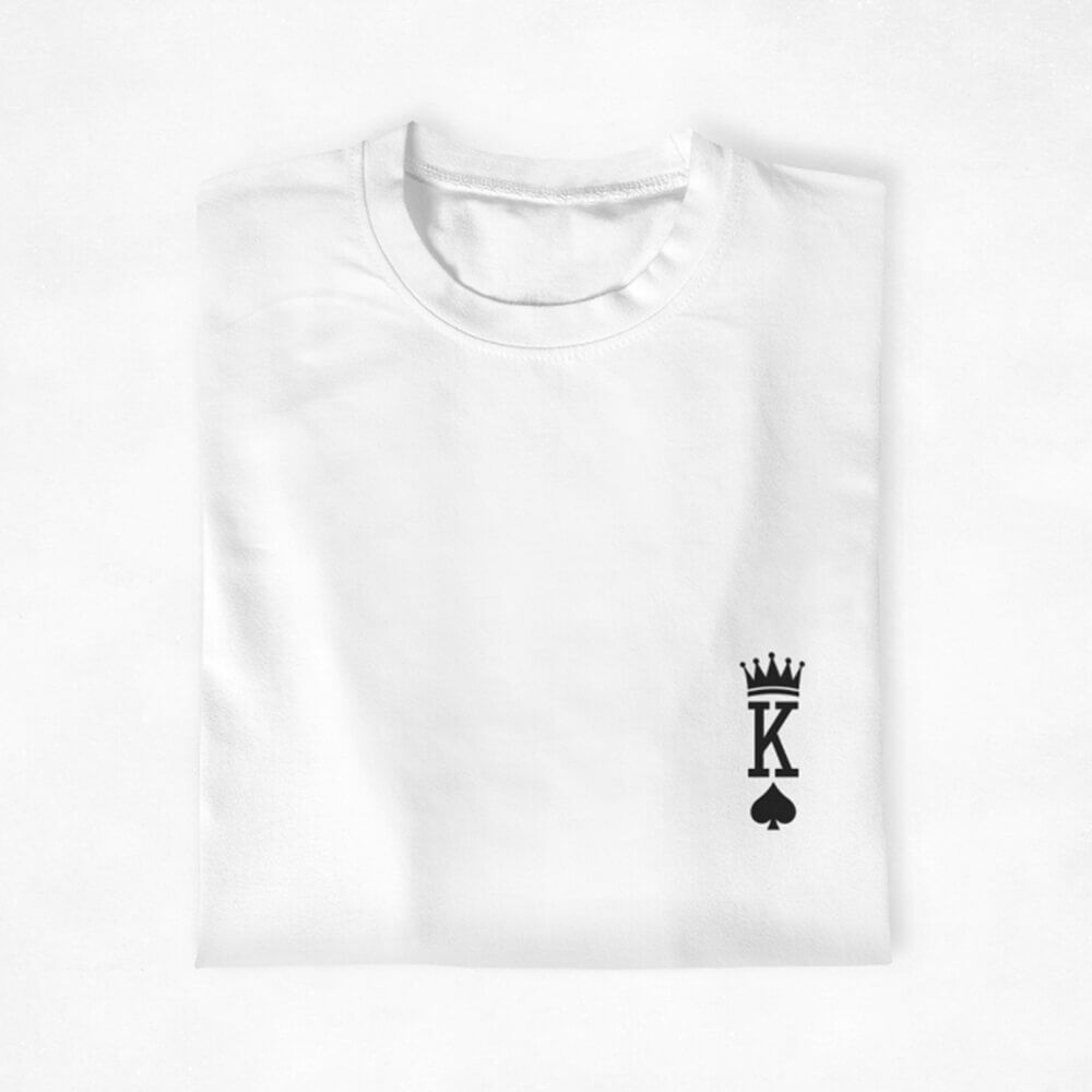 T-shirt-Couple-King-Queen-cote-coeur-jeu-de-cartes-2 T shirt Couple King Queen cote coeur jeu de cartes 2 | The Luxury Box