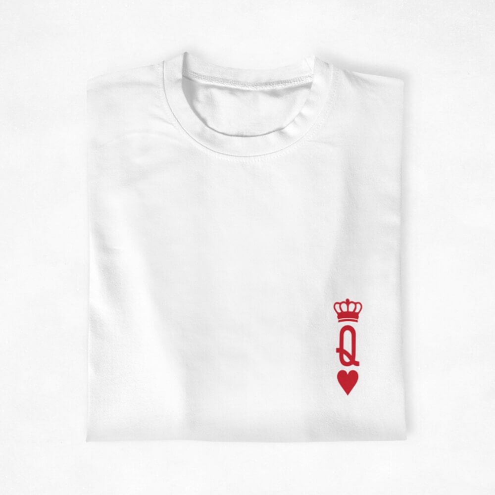 T-shirt-Couple-King-Queen-cote-coeur-jeu-de-cartes-3 T shirt Couple King Queen cote coeur jeu de cartes 3 | The Luxury Box