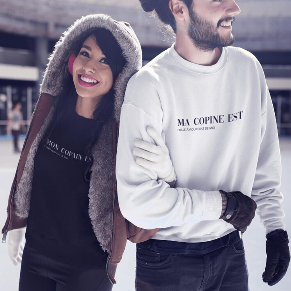 sweat-Couple-Mon-Copain-Ma-Copine-a-personnaliser sweat Couple Mon Copain Ma Copine a personnaliser | The Luxury Box