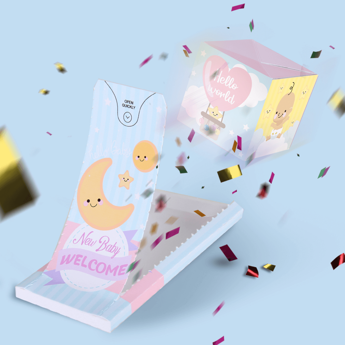 Carte Surprise Explosion de confettis Carte Surprise Explosion de confettis