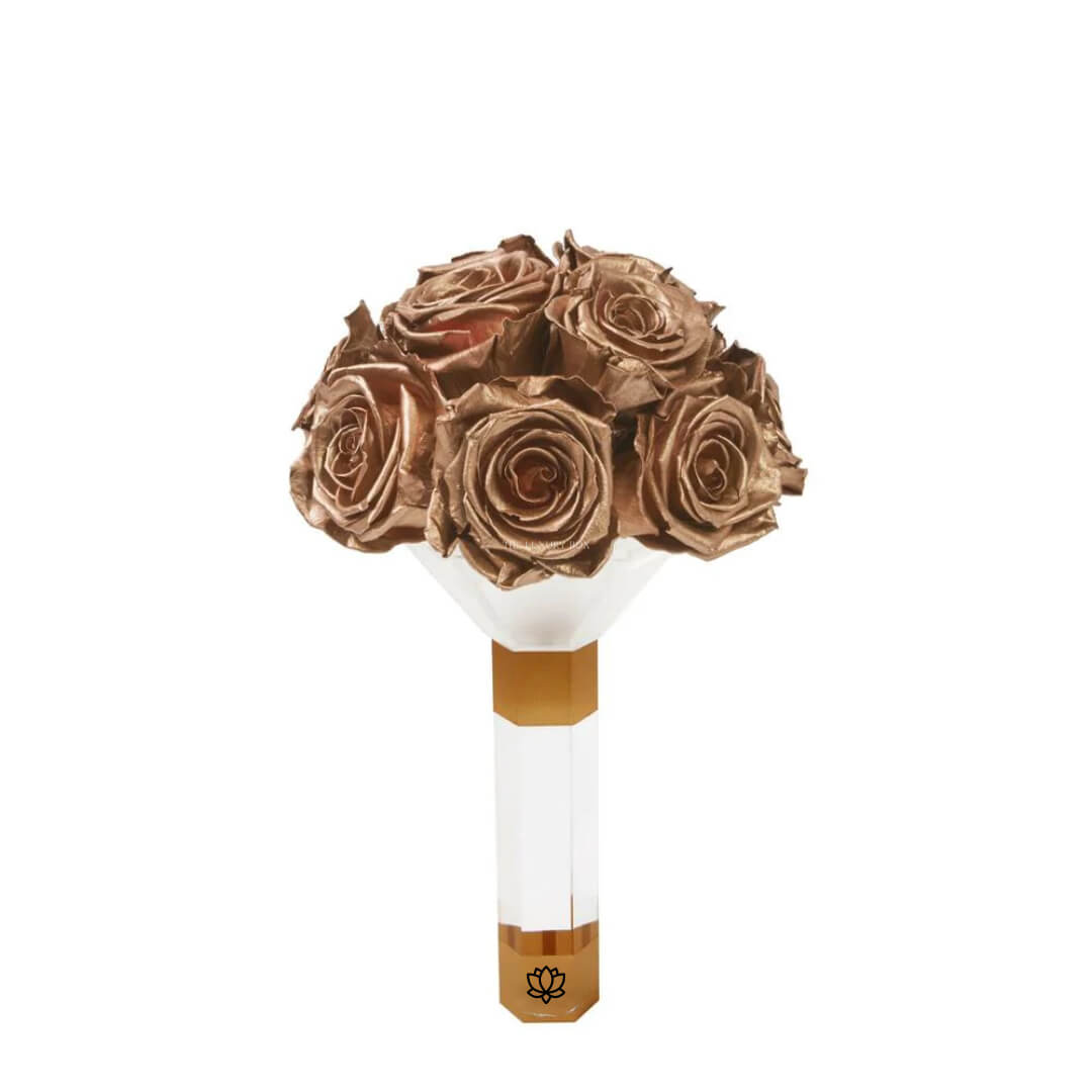 Bouquet de fleurs en or (2) Bouquet de Roses Deluxe