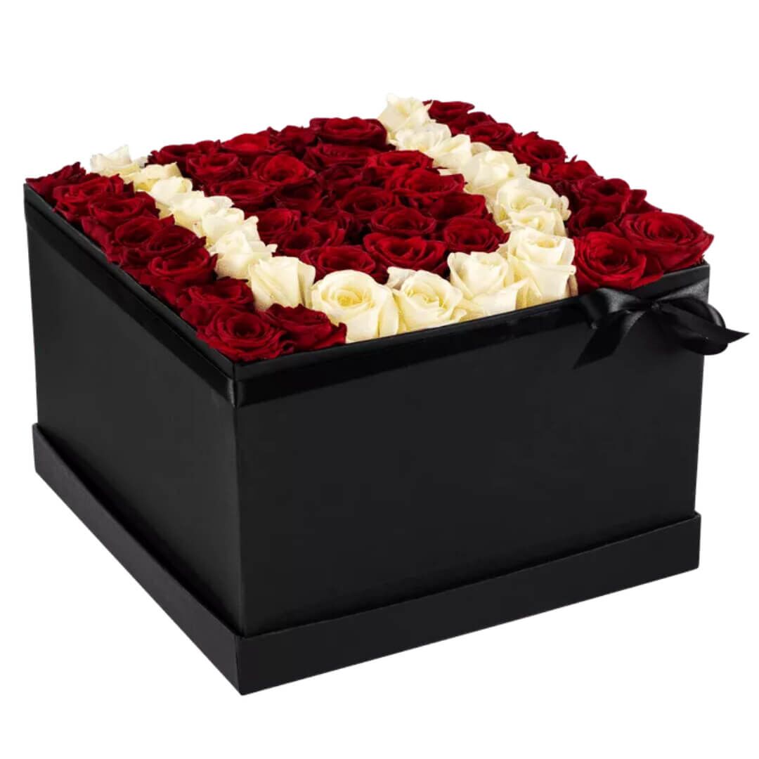 Coffret de fleurs Lettre Coffret de fleurs Lettre