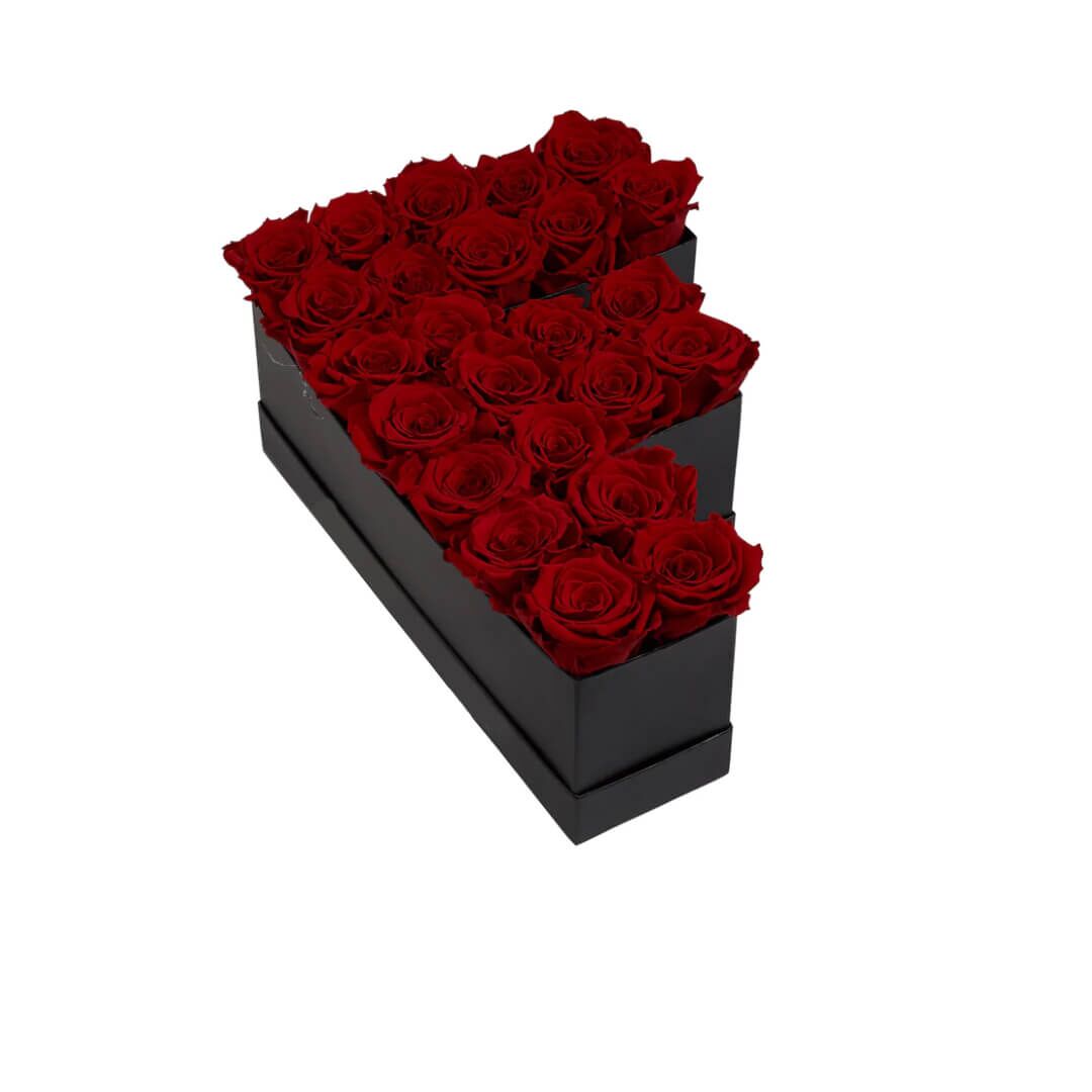 F_red Coffret de fleurs éternelles lettre