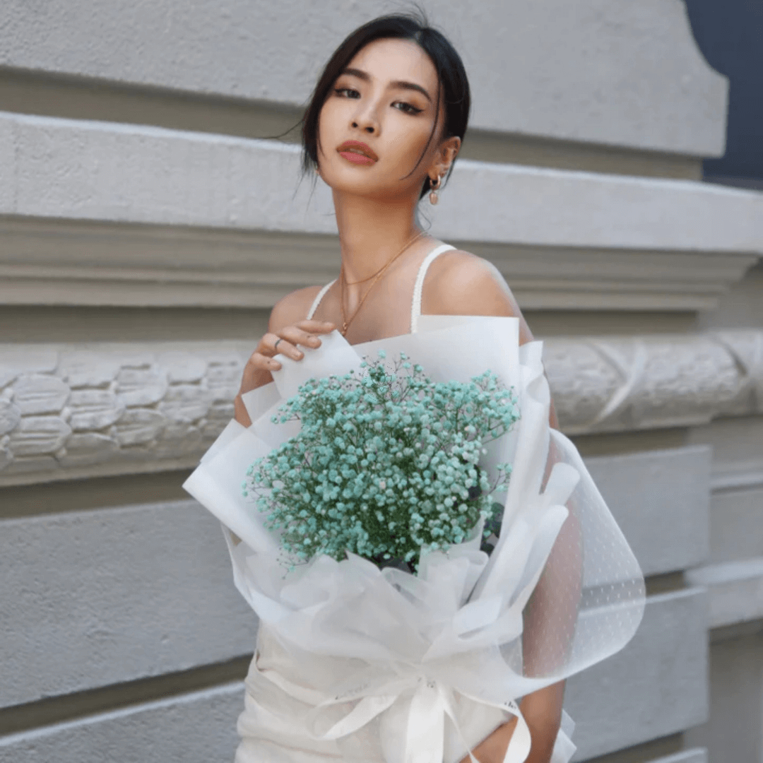 Fresh Flower Bouquet - Green Baby's Breath (M) 2 Bouquet de Gypsophiles