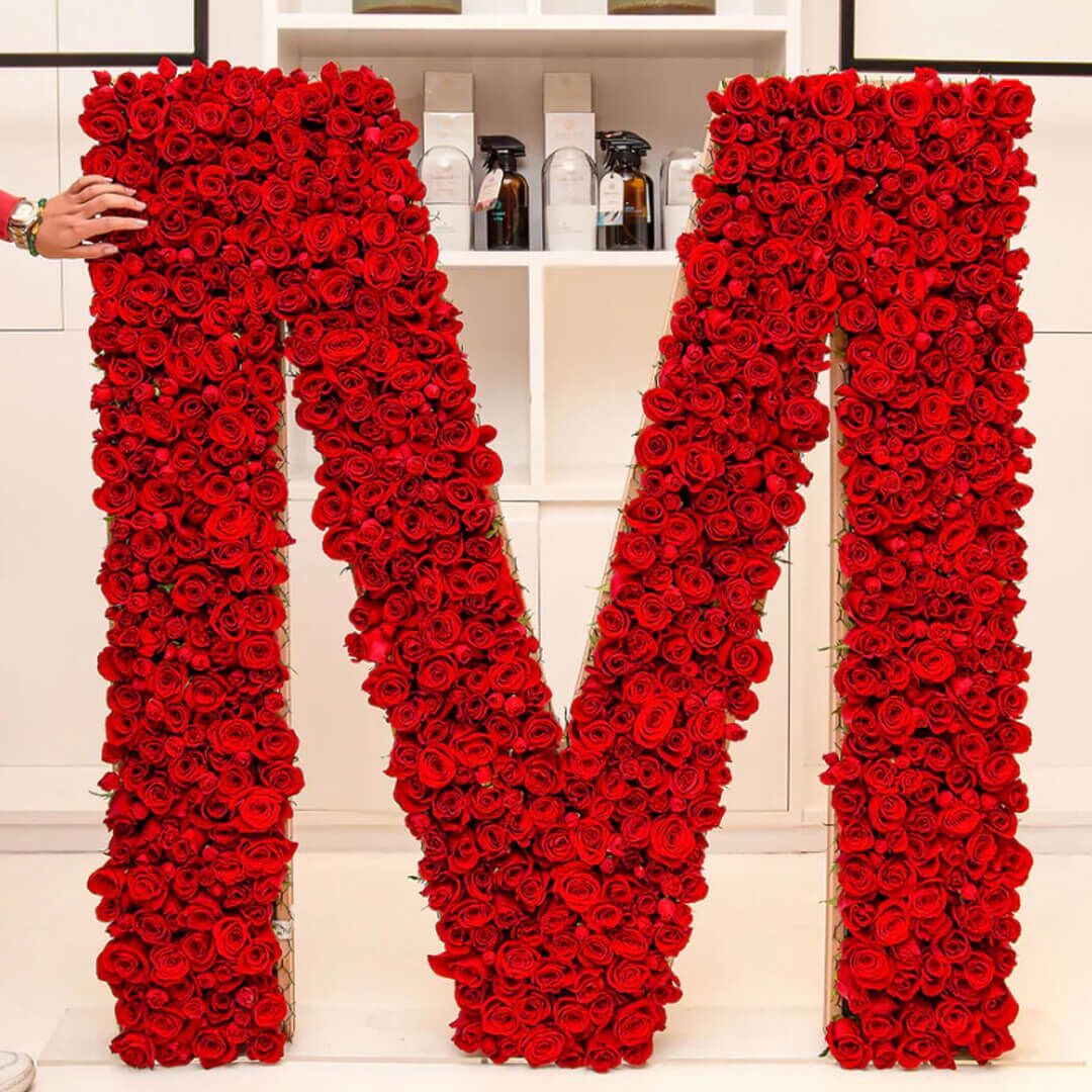 Coffret de fleurs Lettre Coffret de fleurs Lettre