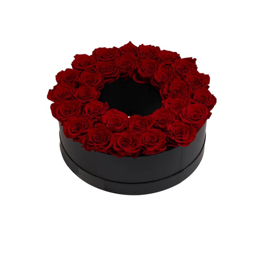 O_red Coffret de fleurs éternelles lettre