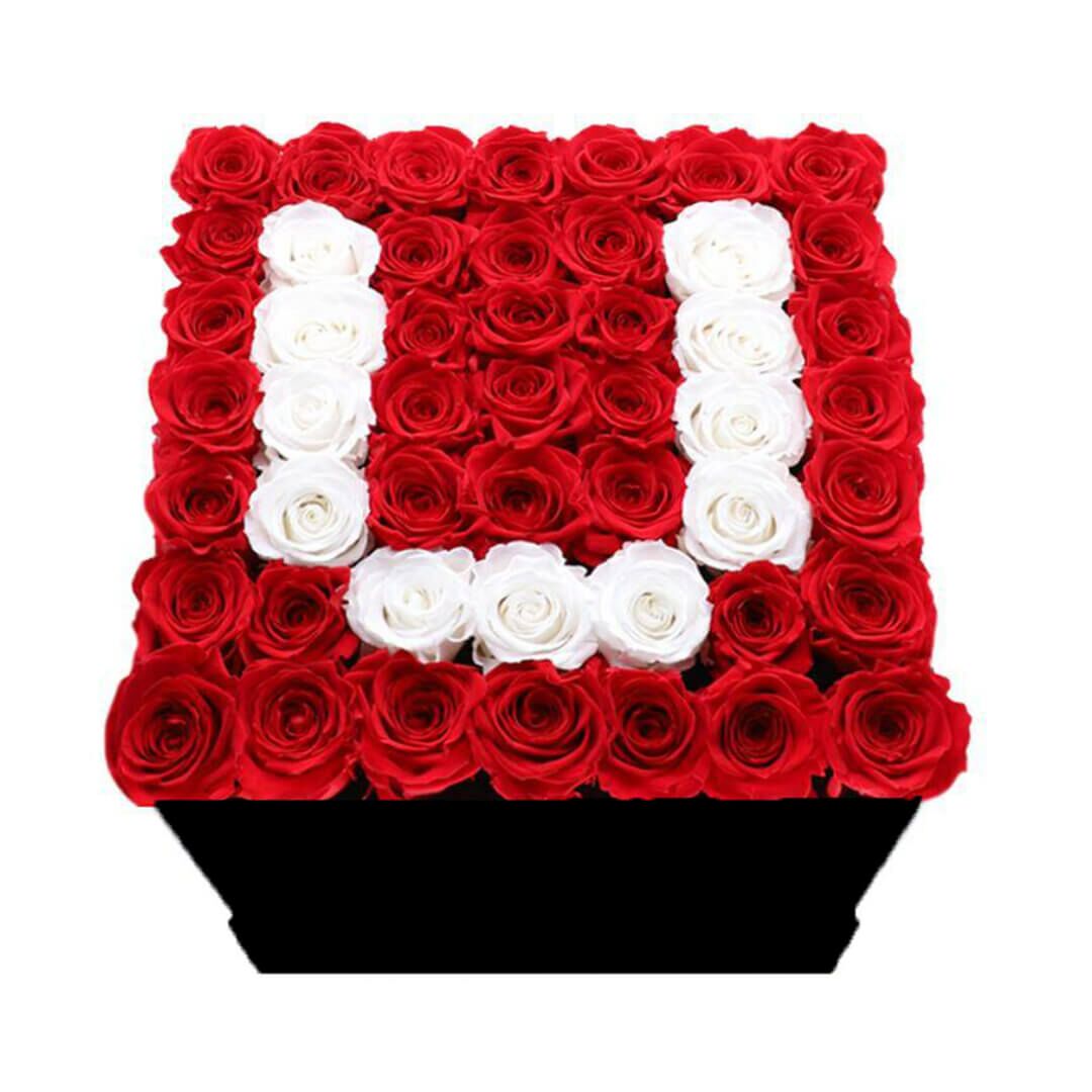 Coffret de fleurs Lettre Coffret de fleurs Lettre