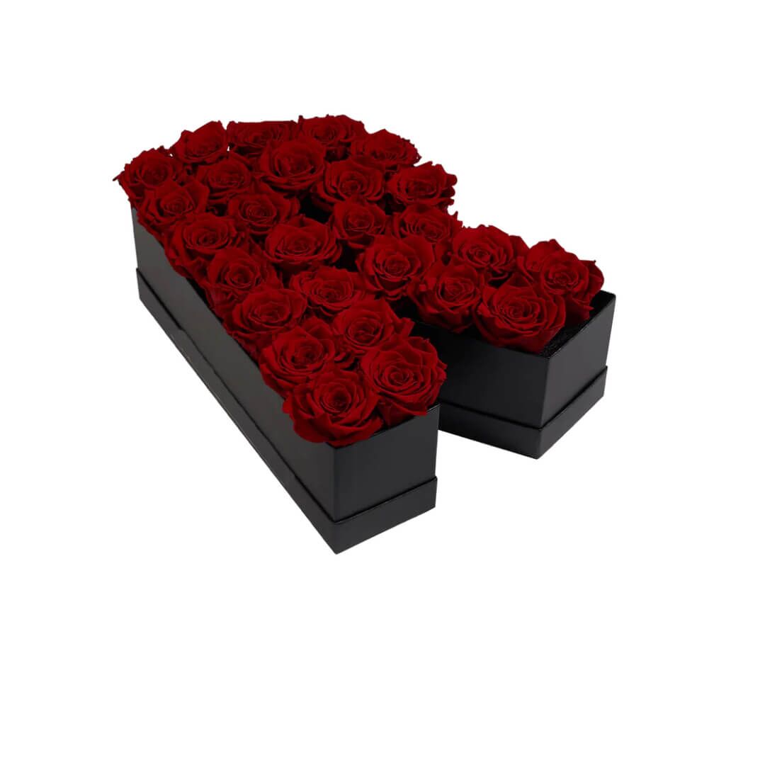R_red Coffret de fleurs éternelles lettre