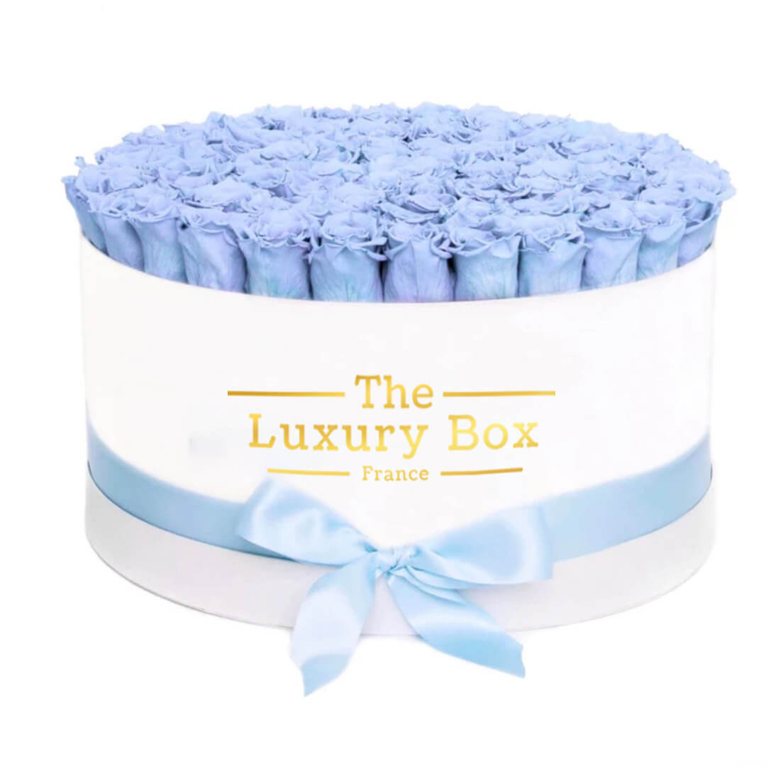 Cercle de roses éternelles - The Luxury Box (56) Commander/Acheter un coffret de roses éternelles turquoise