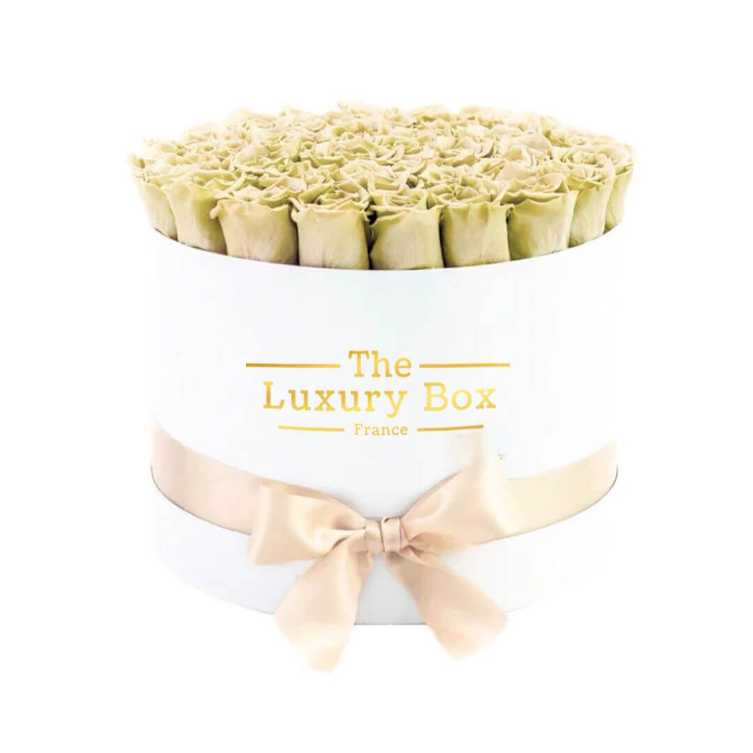 Cercle de roses éternelles - The Luxury Box (57) Commander/Acheter un coffret de roses éternelles jaune